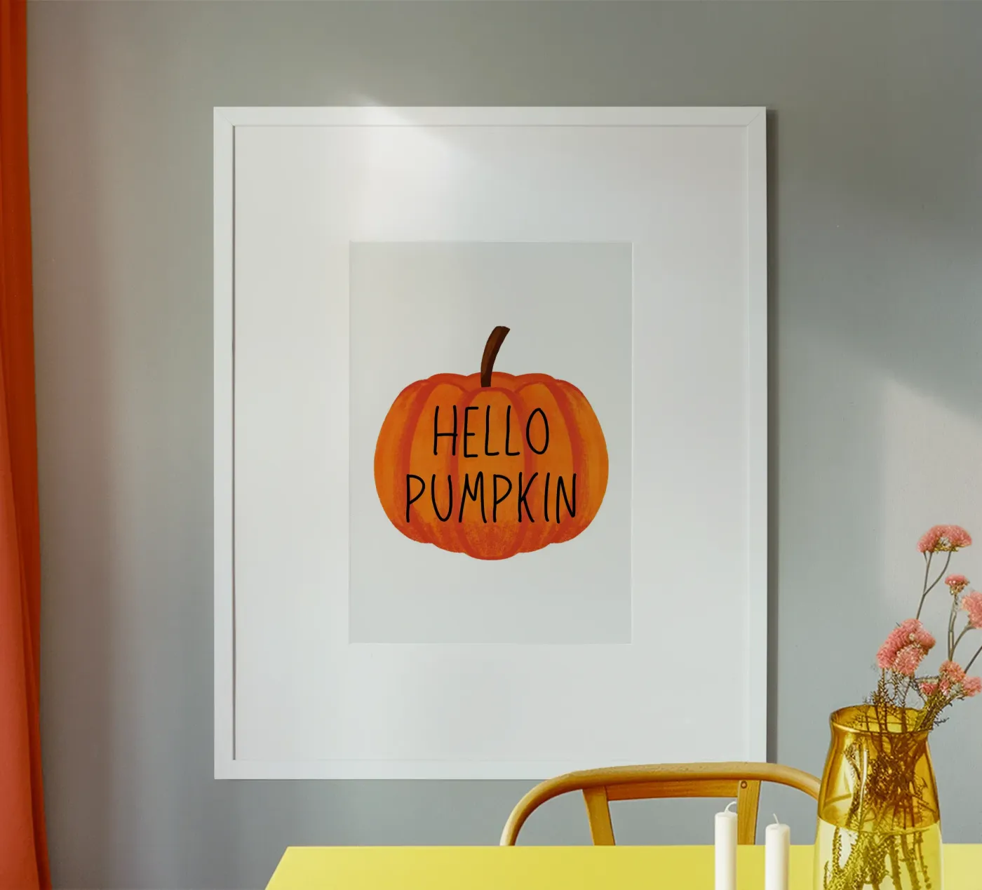 Hello pumpkin poster by PinkCandyWalls
