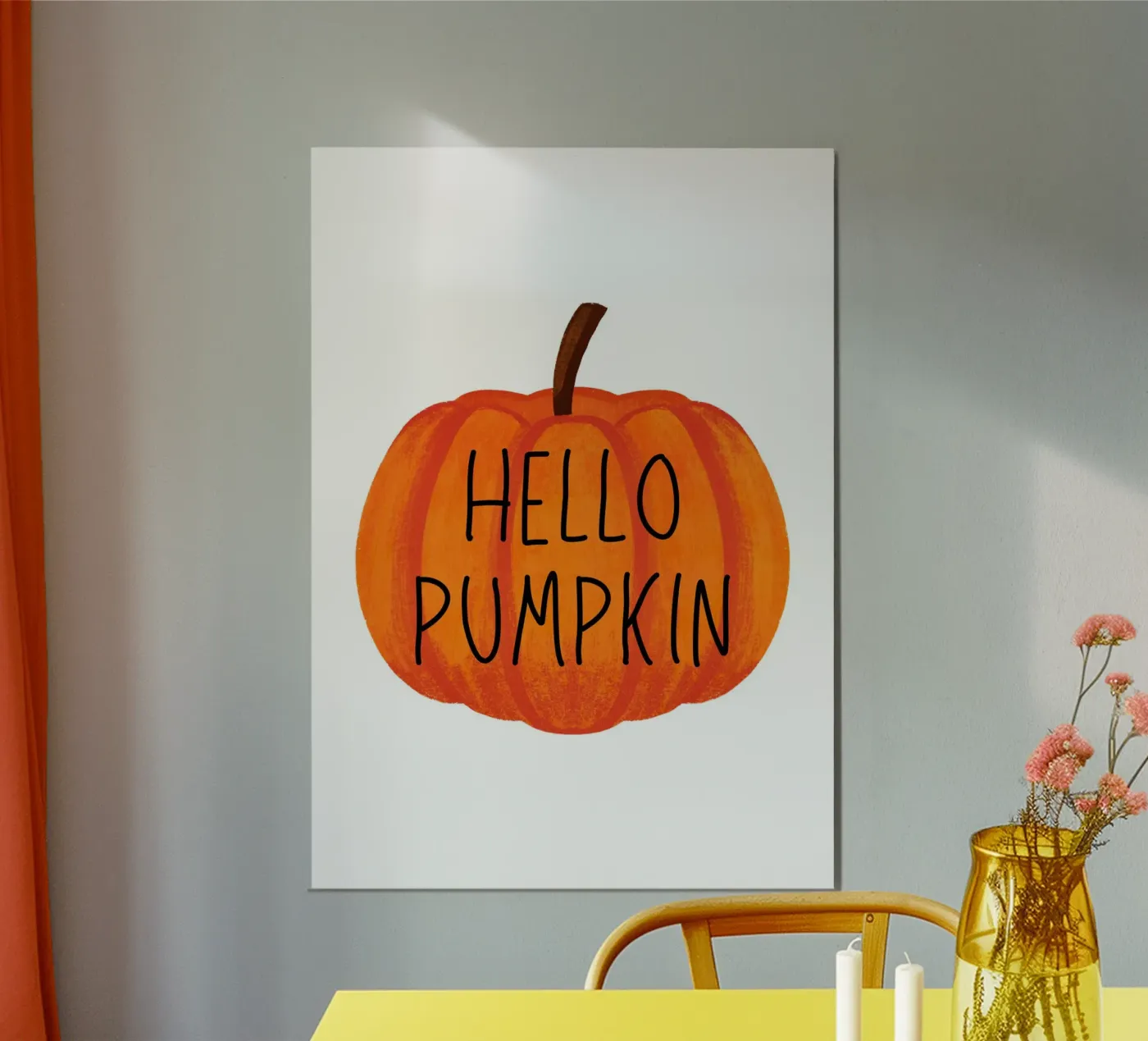 Hello pumpkin poster by PinkCandyWalls