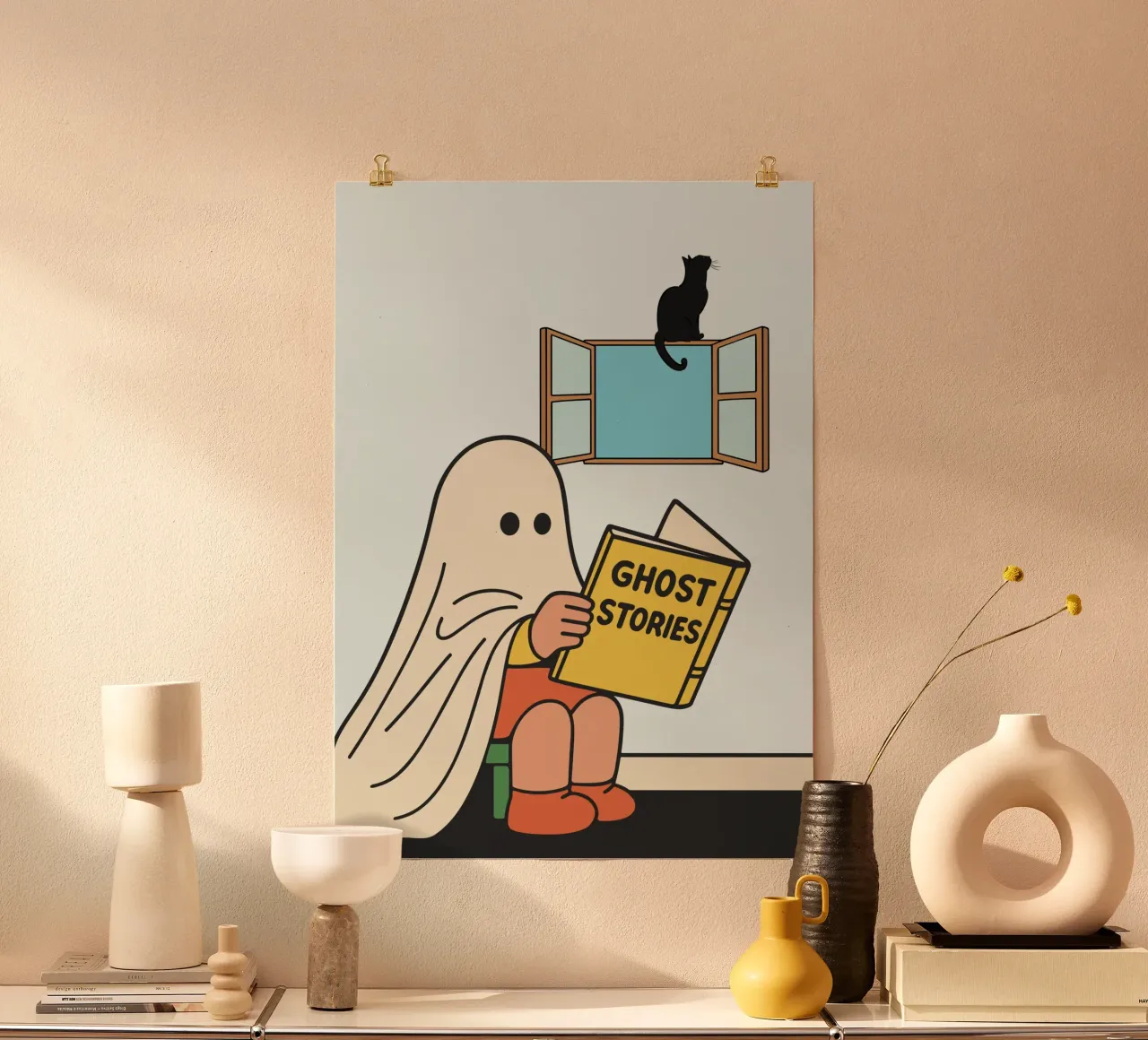 cute ghost poster da edsonramosart