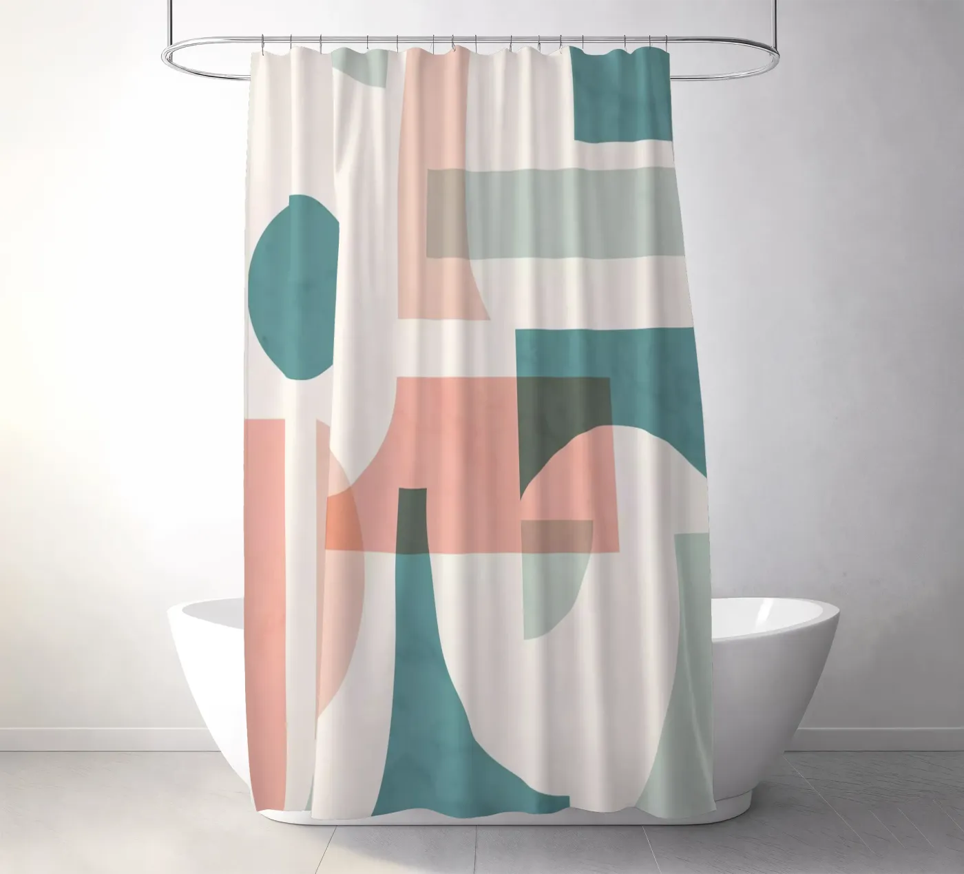 Subtiel Geometrisch douchegordijn van Kim Hubball Studio