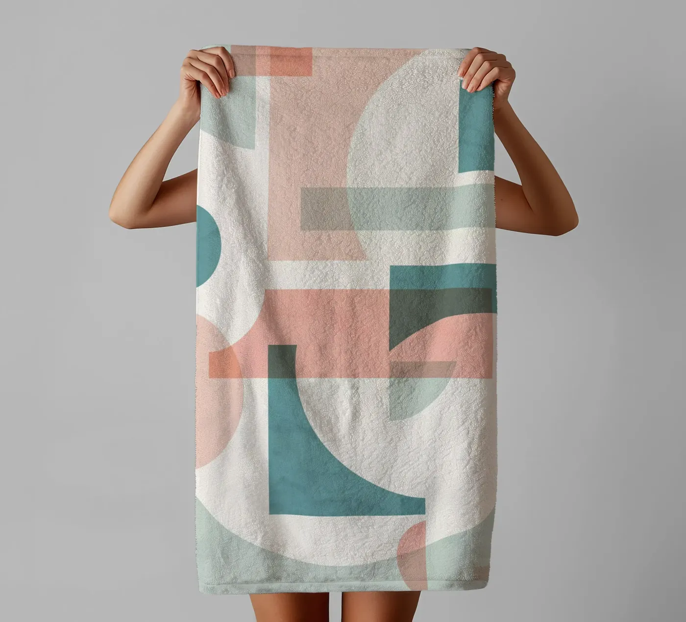 Subtiel Geometrisch badhanddoek van Kim Hubball Studio