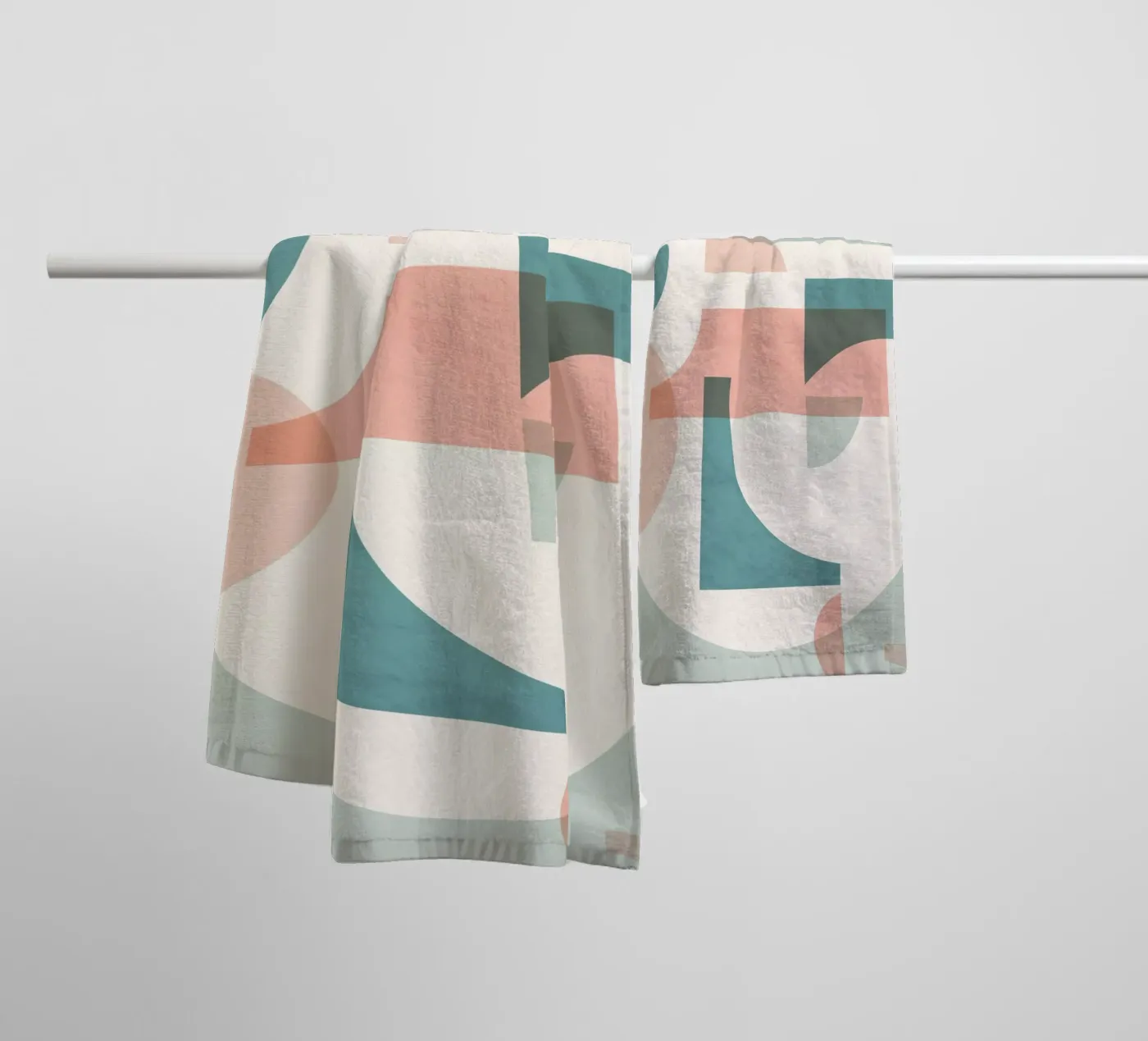 Subtiel Geometrisch badhanddoek van Kim Hubball Studio