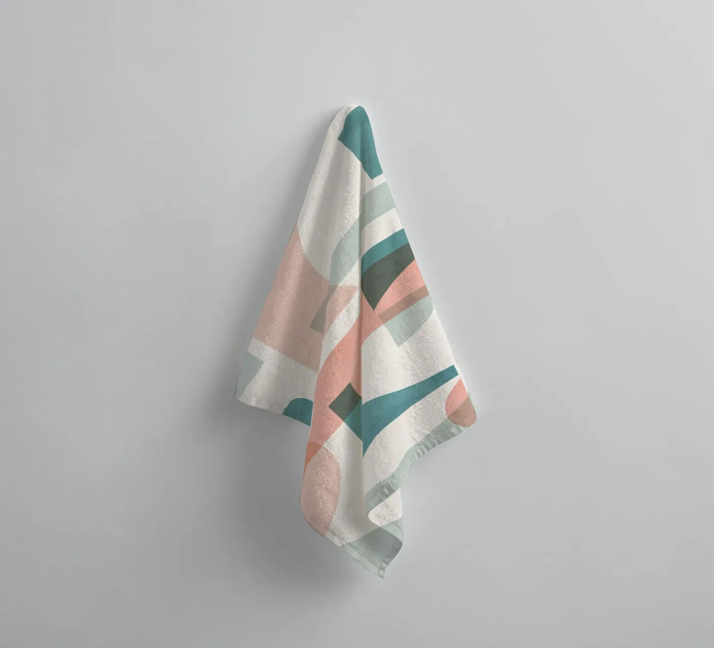 Subtiel Geometrisch badhanddoek van Kim Hubball Studio