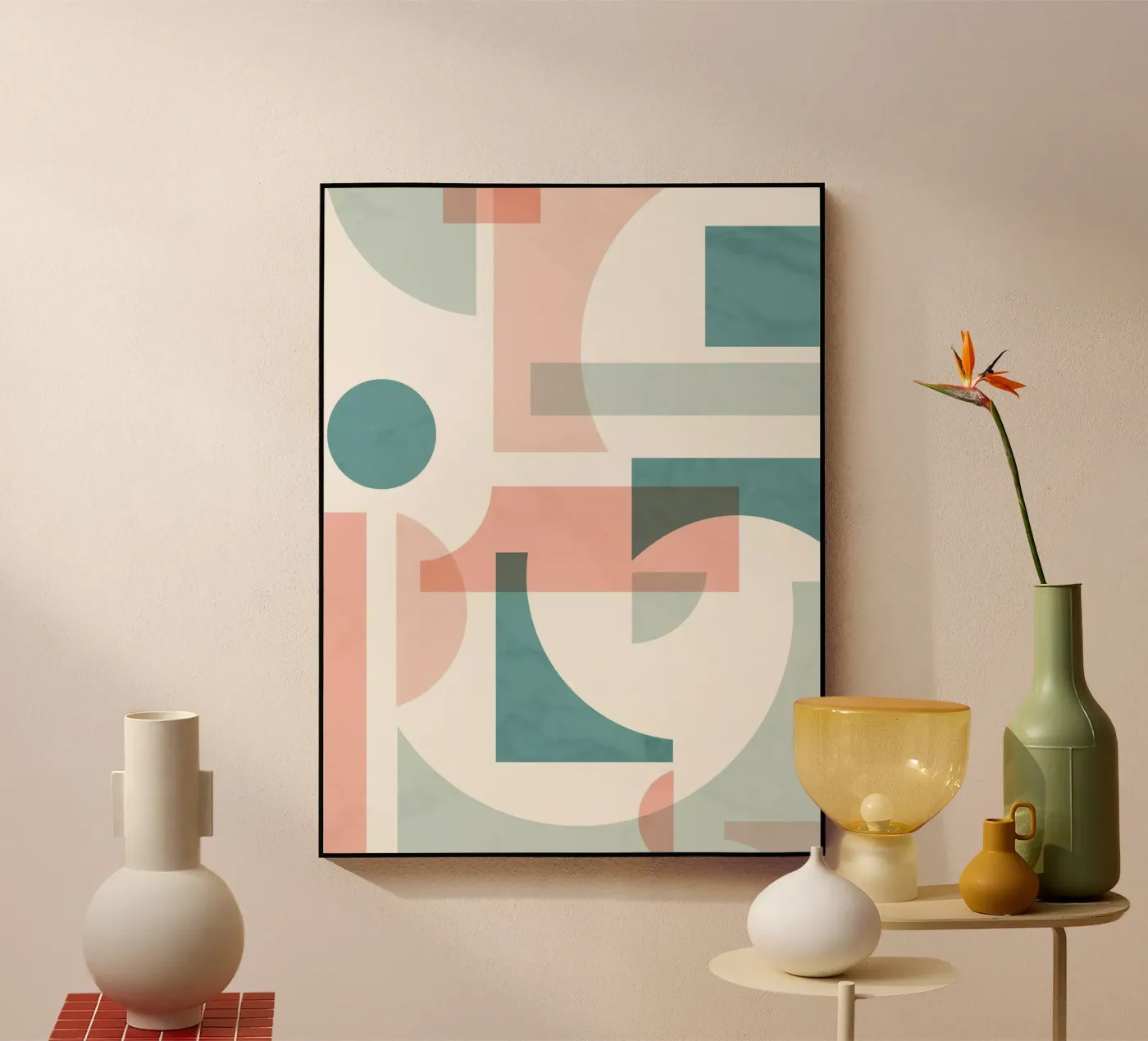 Subtile Geometrie Acryl-Glas von Kim Hubball Studio