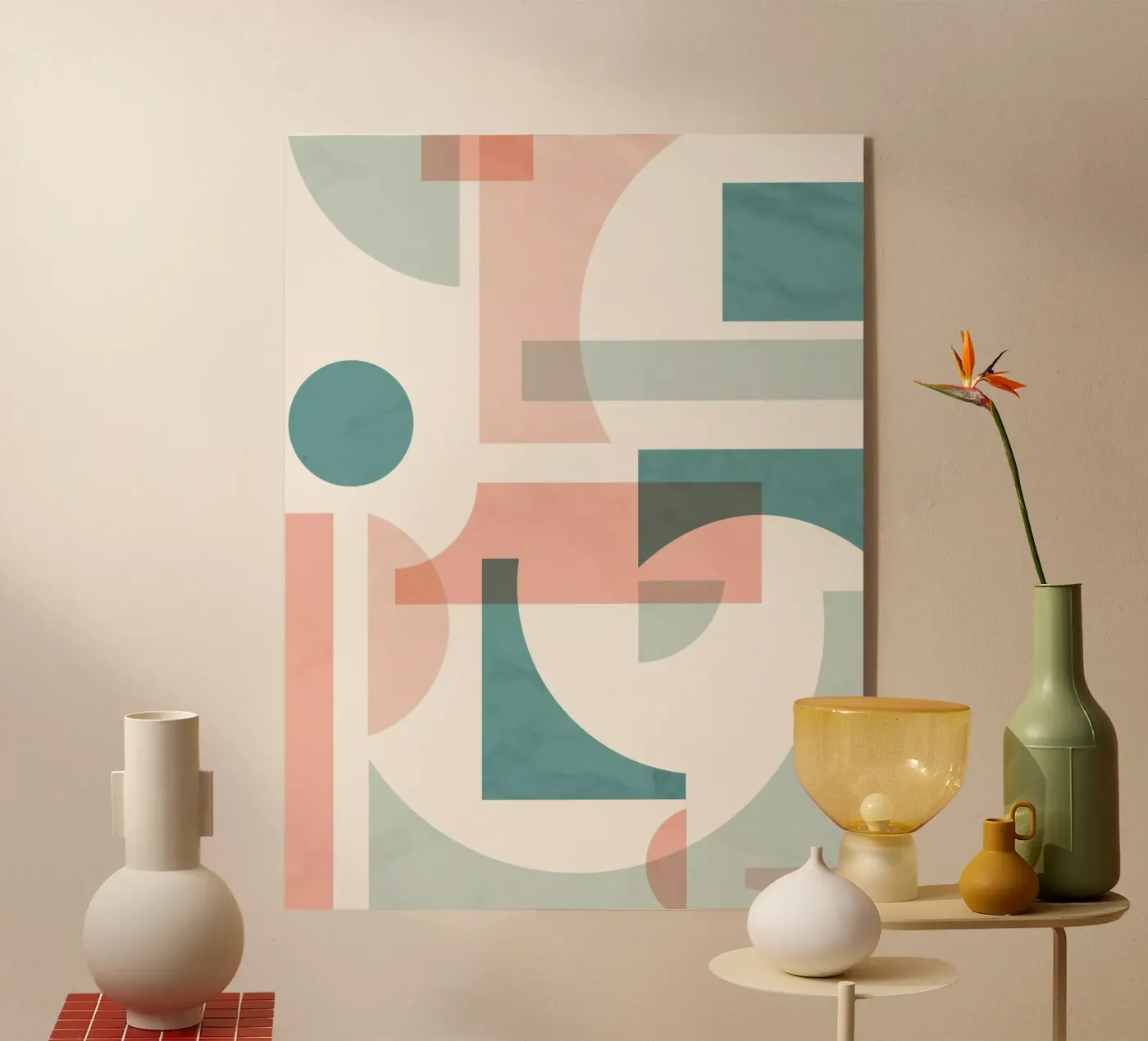 Subtile Geometrie Acryl-Glas von Kim Hubball Studio