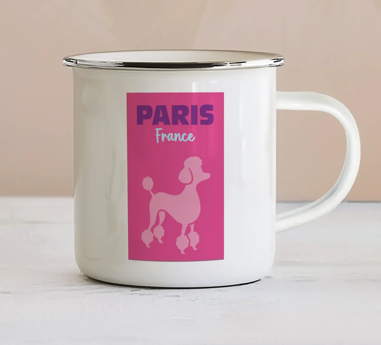 Parigi, Francia 07 tazza in smalto da Art Fart