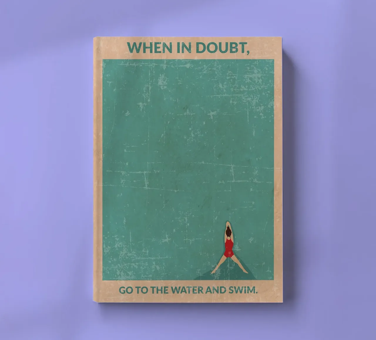 When In Doubt Go To The Water And Swim notebook by Lucallie Andrei