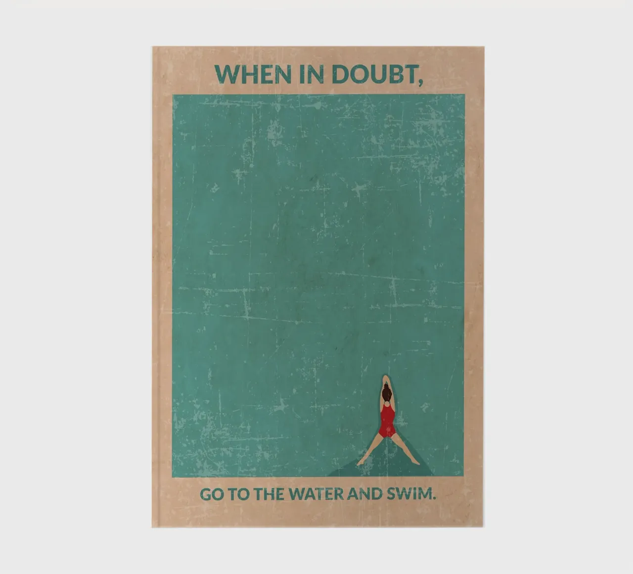 When In Doubt Go To The Water And Swim notebook by Lucallie Andrei