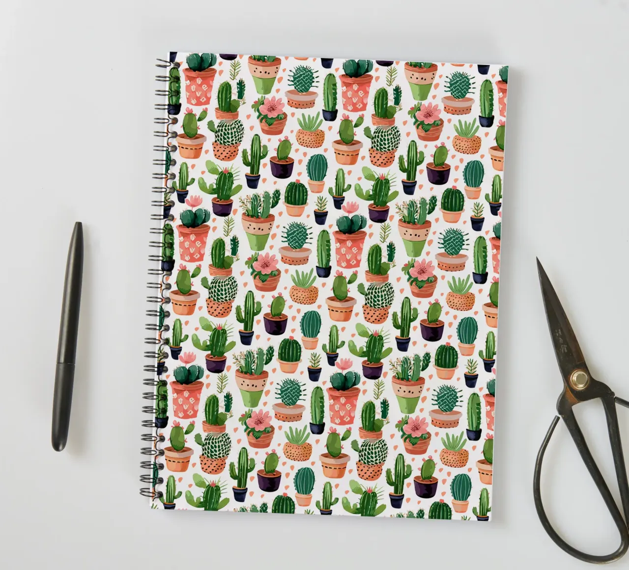Cacti / Cactus print spiral notebook by Hightown Design