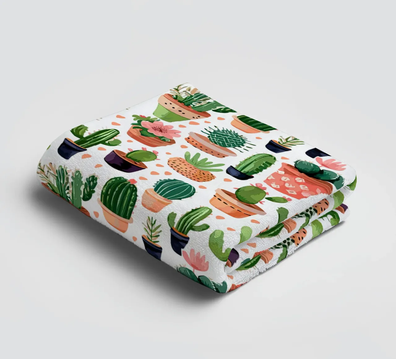 Cacti / Cactus print towel by Hightown Design