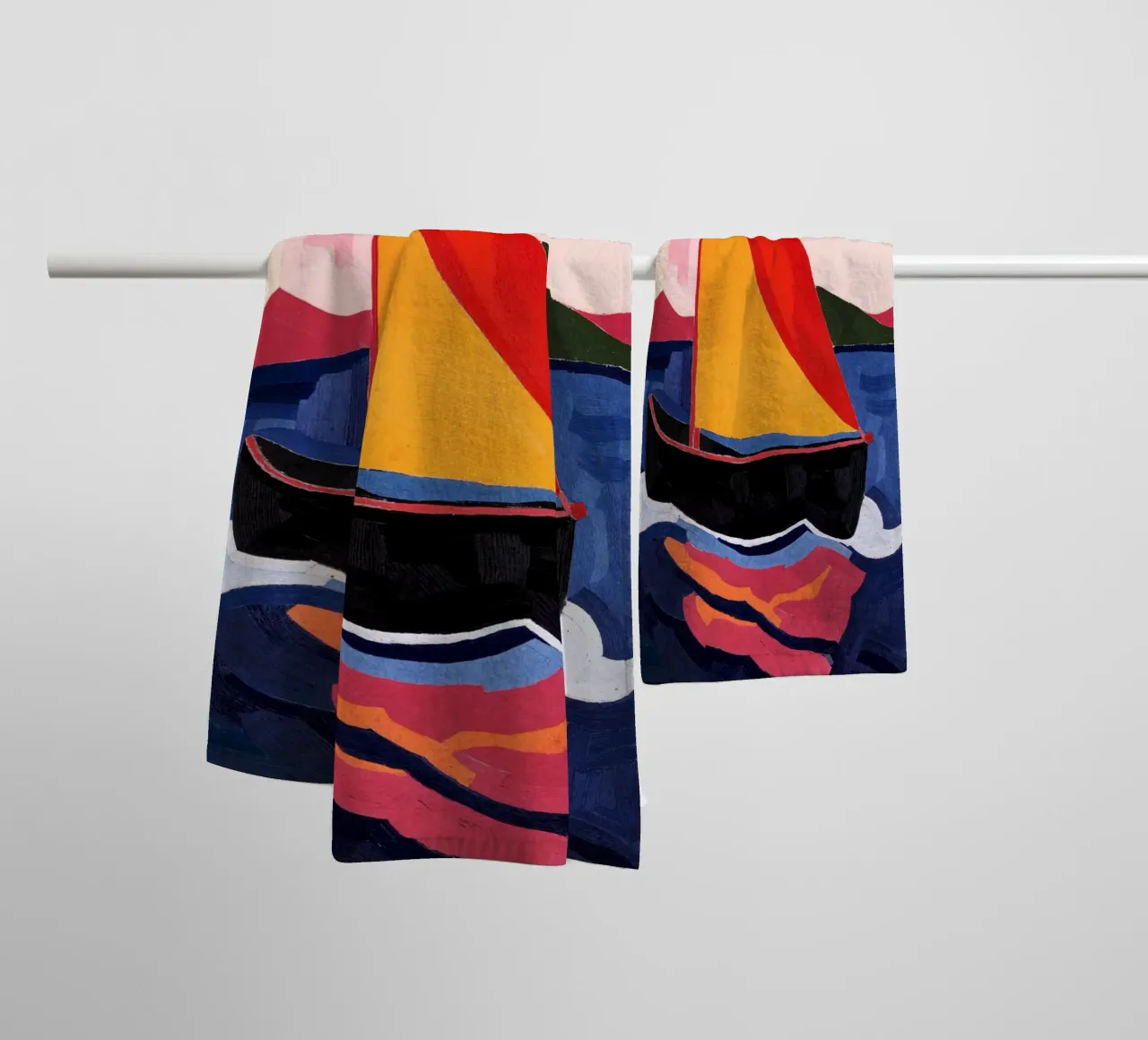 Sailing towel by Lana Rodriguez