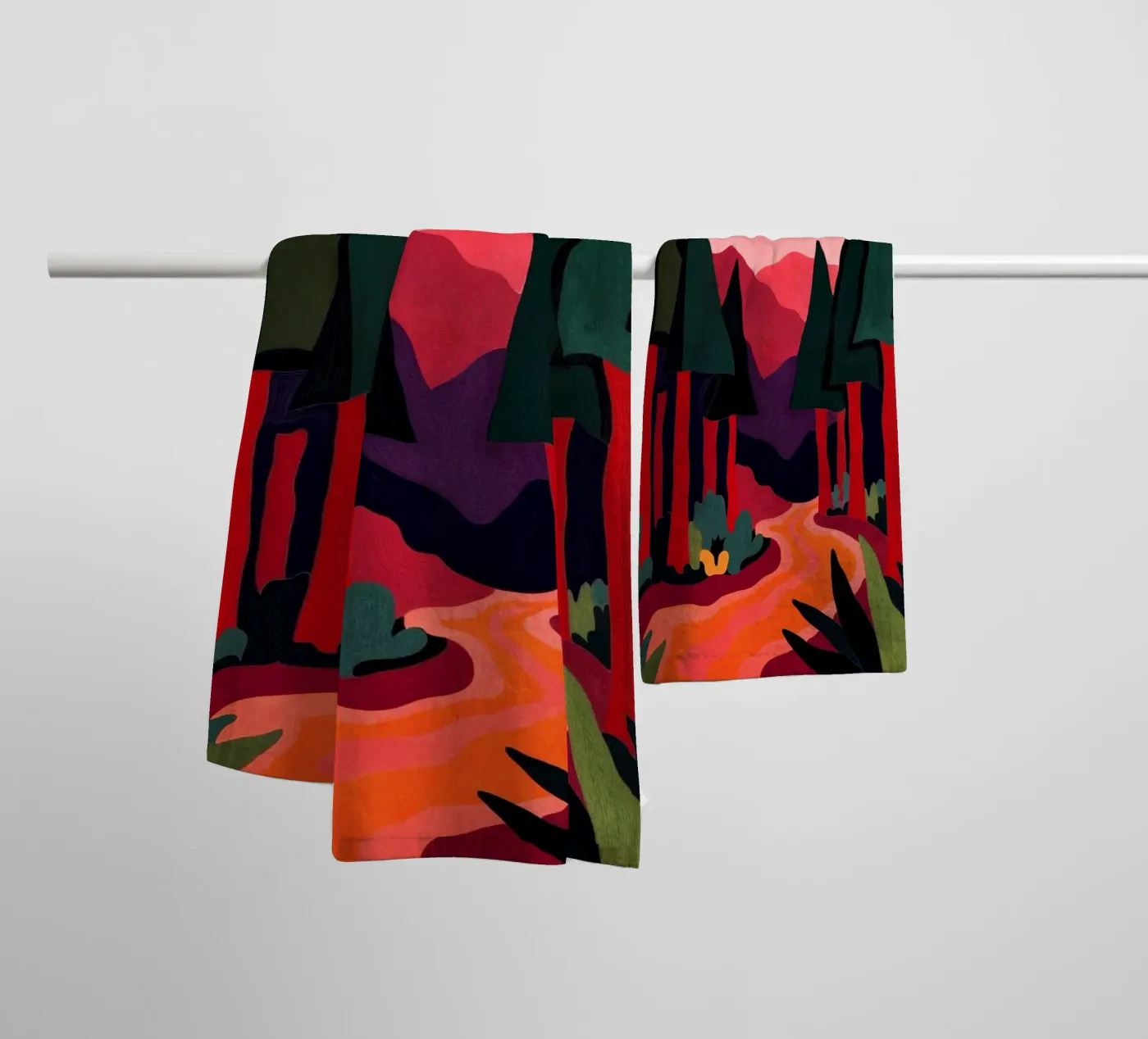 Schwarzwald badhanddoek van Lana Rodriguez