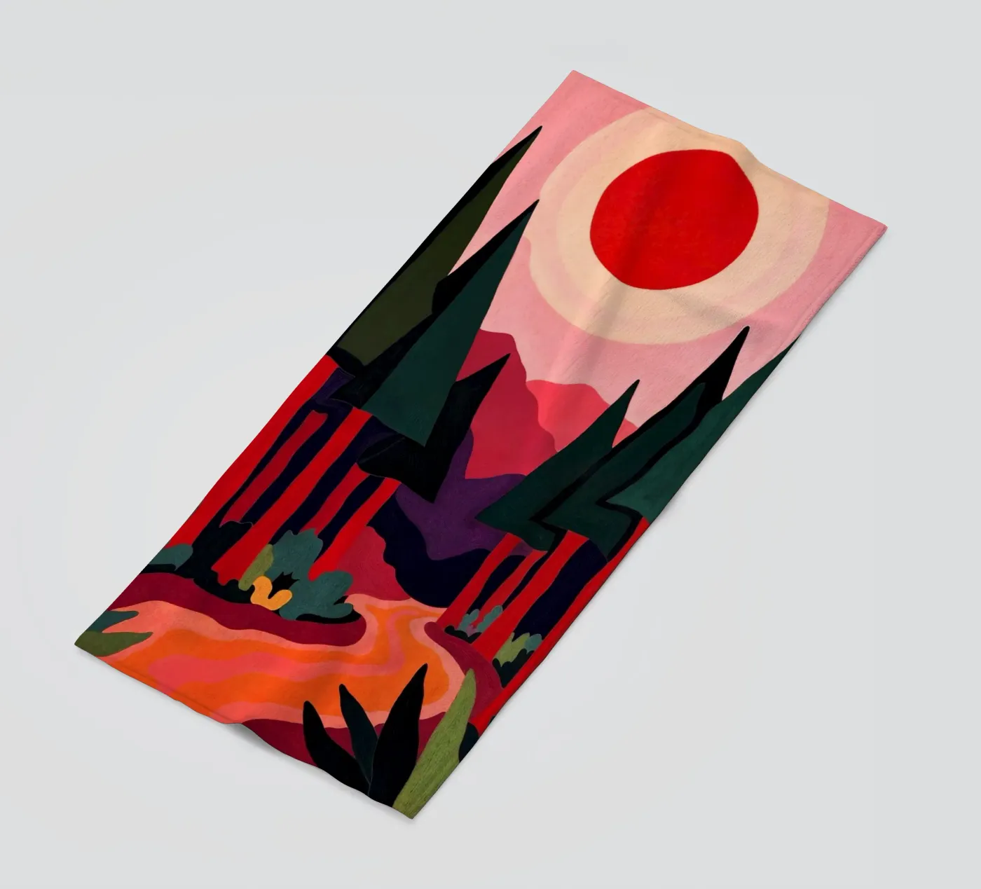 Schwarzwald strandhanddoek van Lana Rodriguez