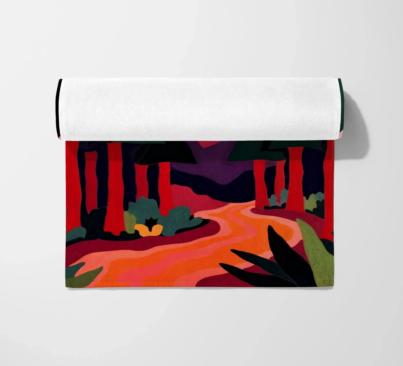 Schwarzwald strandhanddoek van Lana Rodriguez