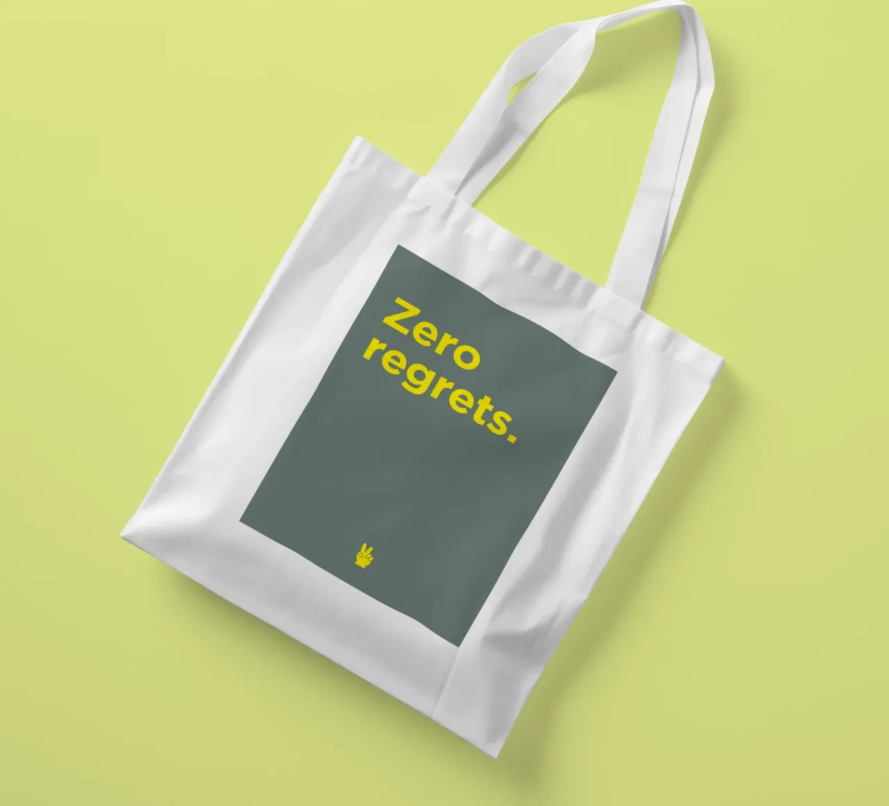 Zero regrets tote bag by Art Fart