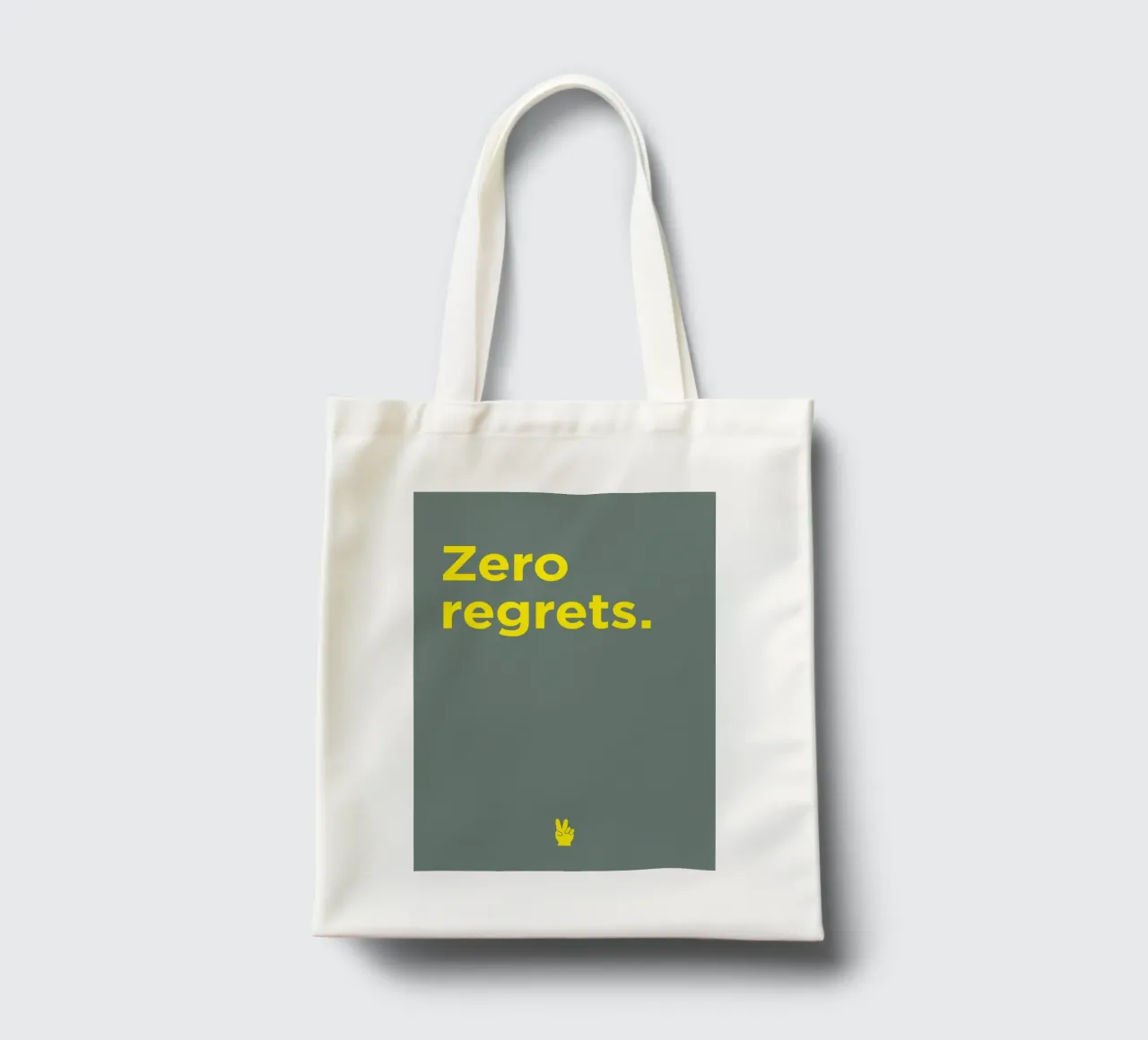Zero regrets tote bag by Art Fart