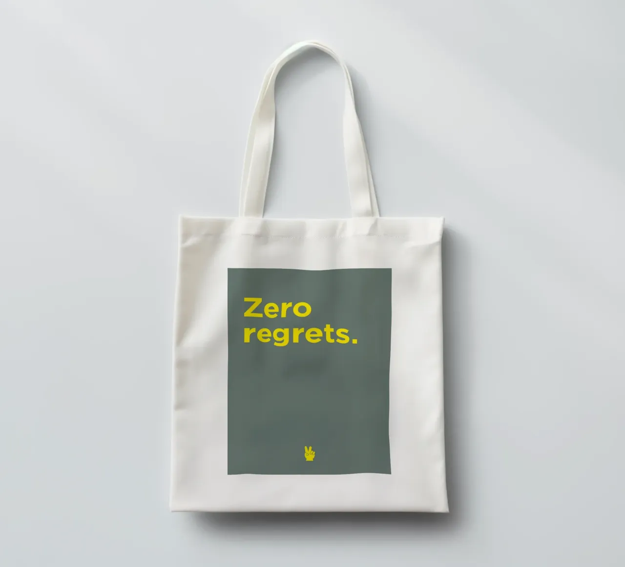 Zero regrets tote bag by Art Fart