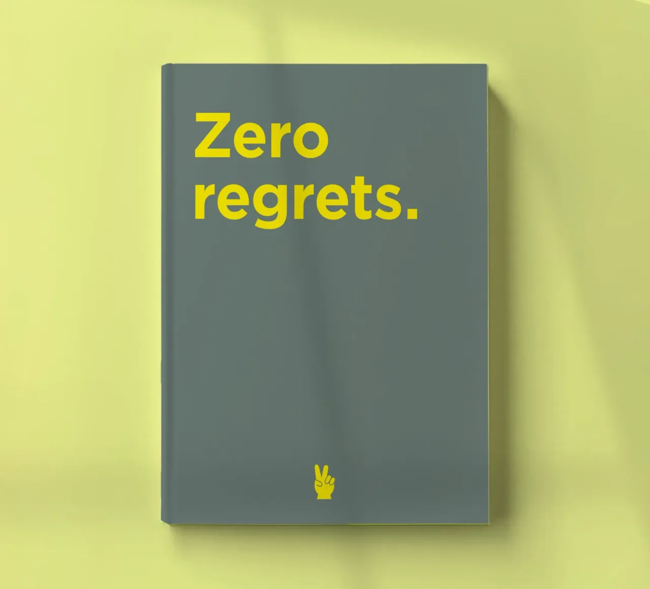 Zero regrets notitieboek van Art Fart