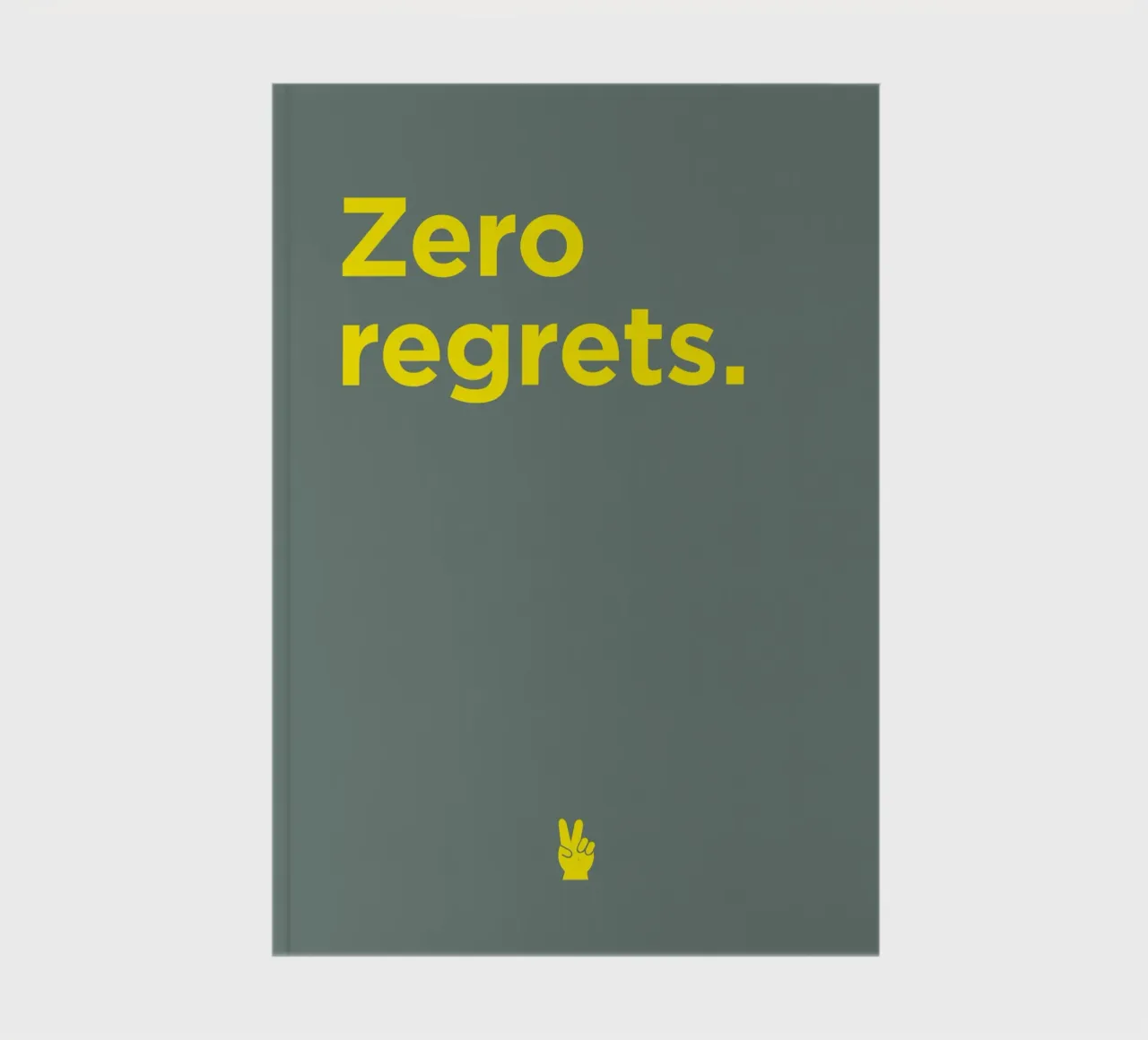 Zero regrets notitieboek van Art Fart
