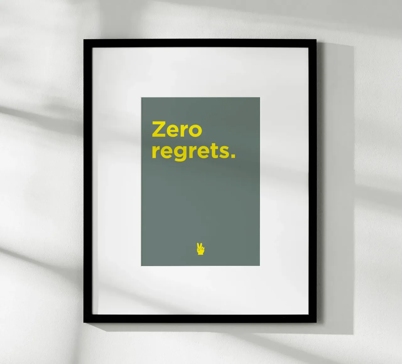 Zero regrets poster da Art Fart
