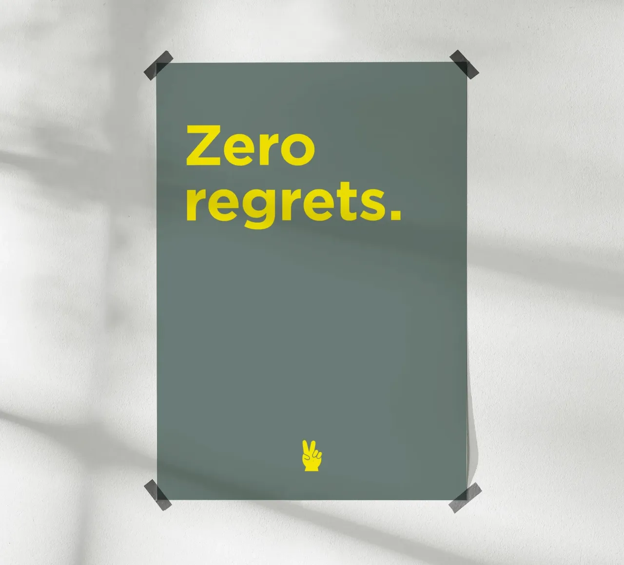 Zero regrets poster da Art Fart