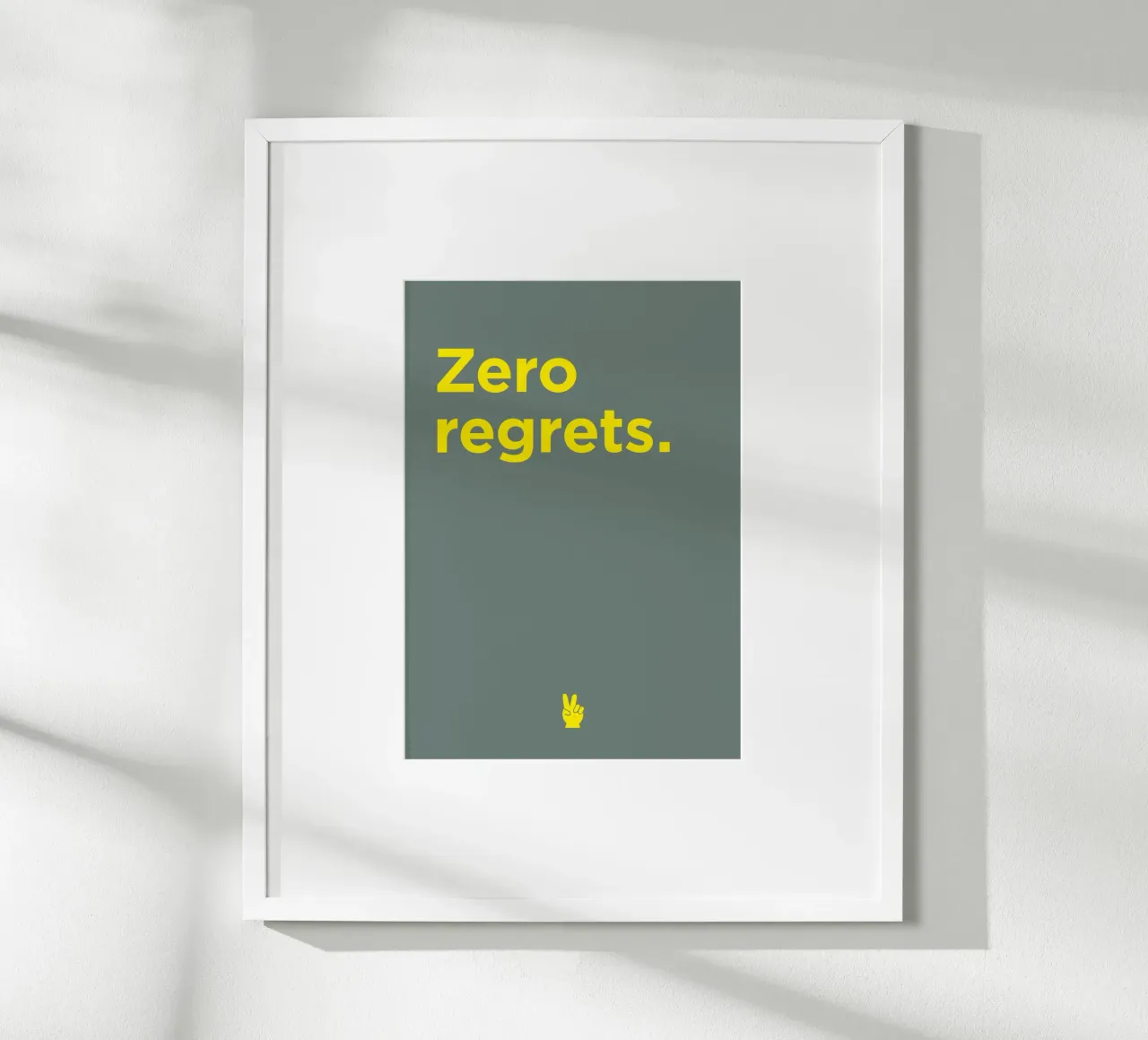 Zero regrets poster by Art Fart