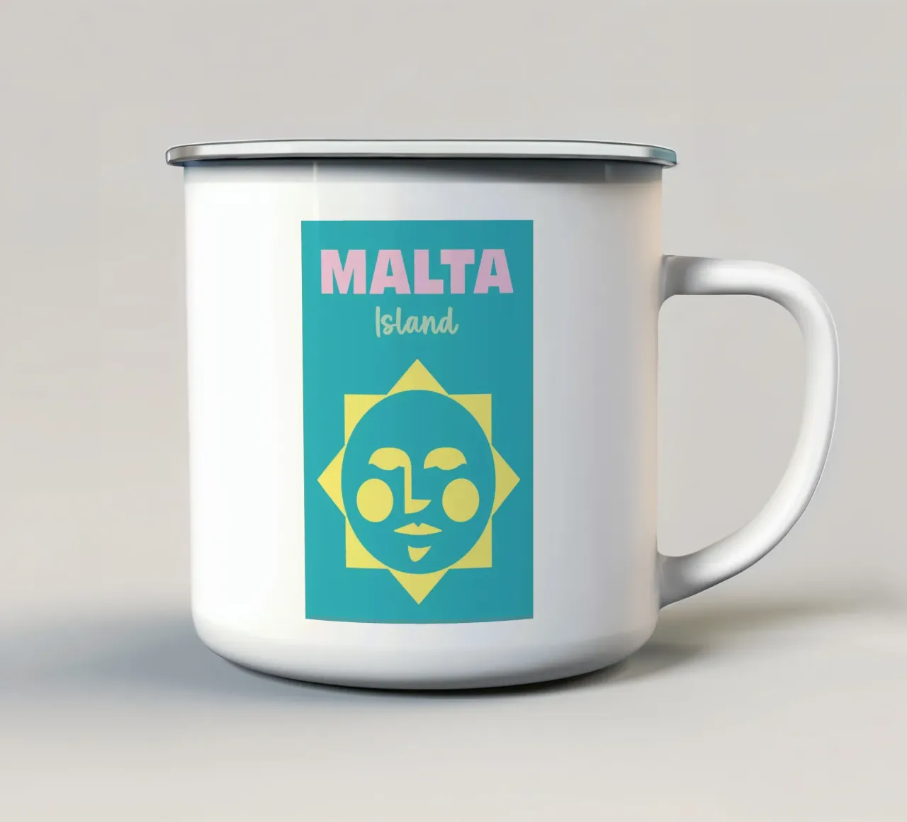 Malta Island tazza in smalto da Art Fart