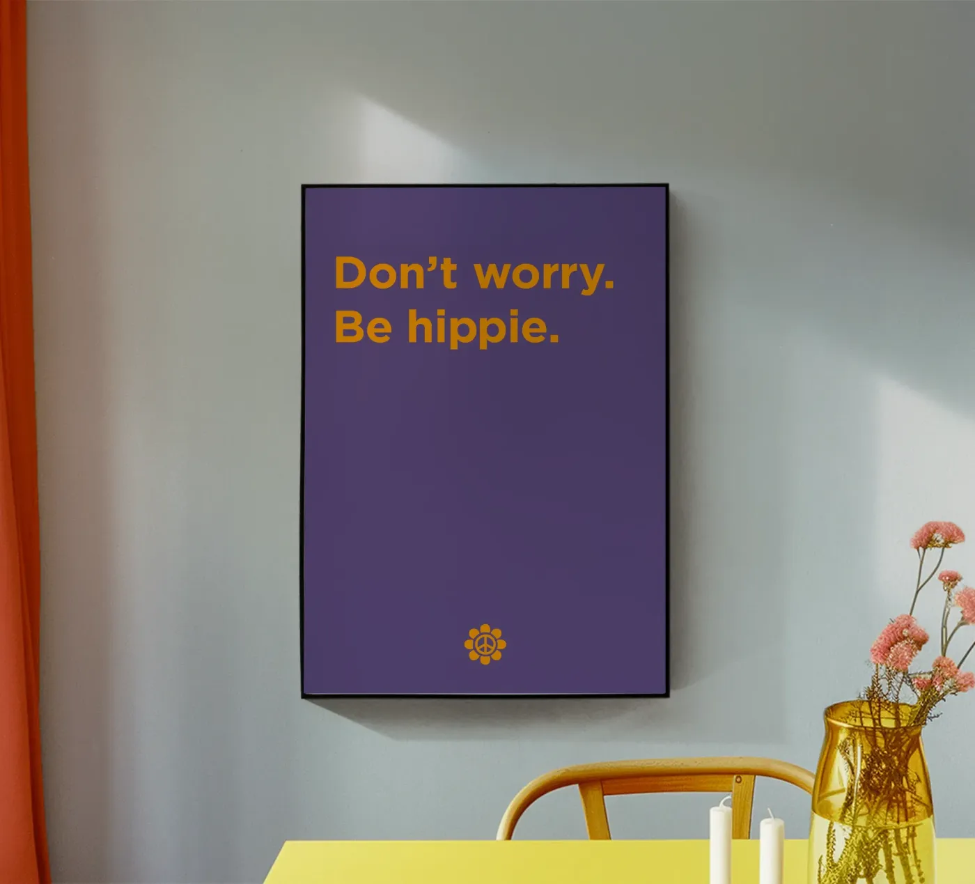 Be hippie. acryl van Art Fart