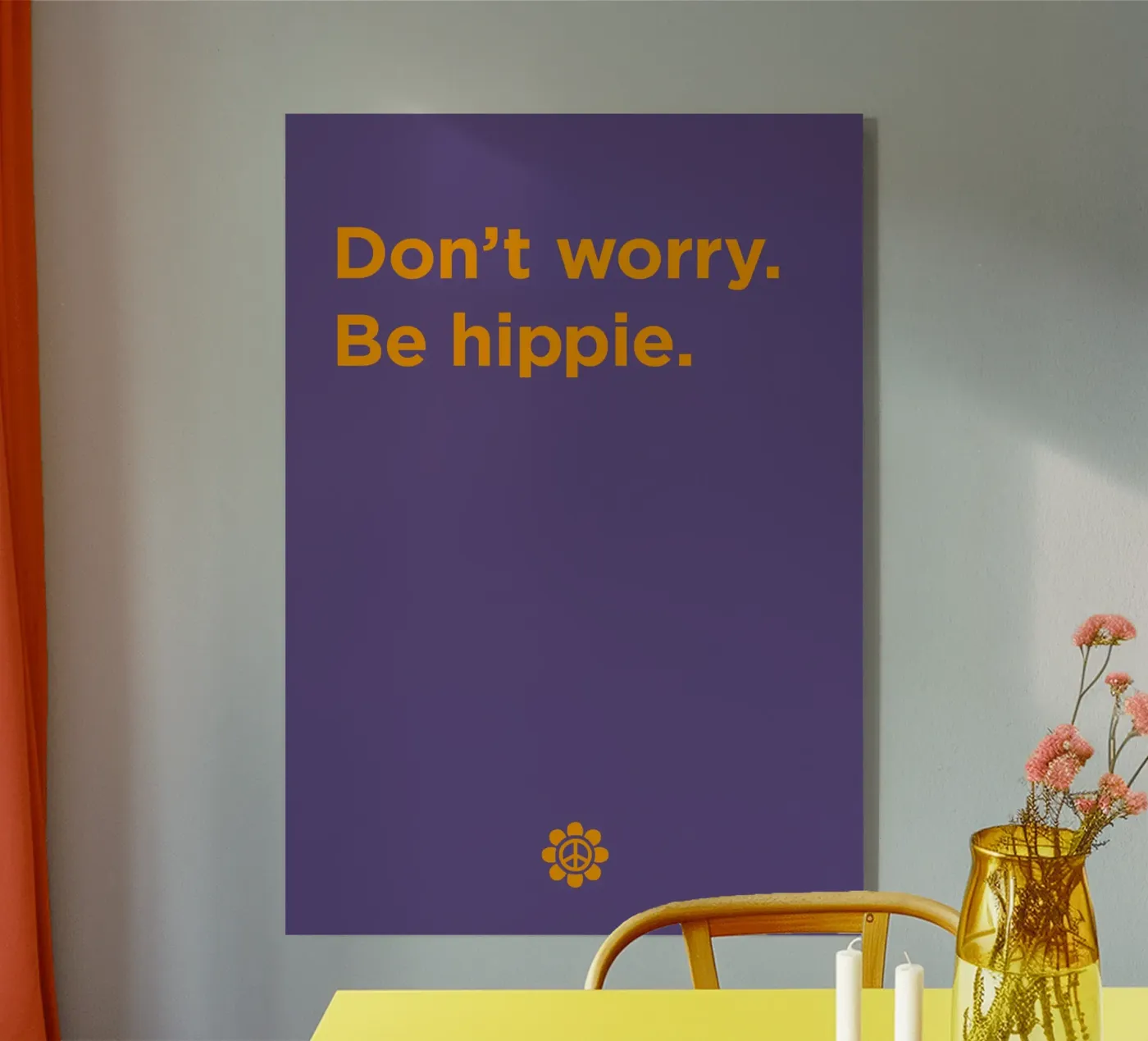 Be hippie. acryl van Art Fart