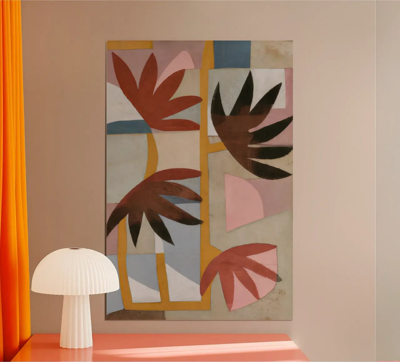 Flower safari poster con telaio in plastica da interiorisla