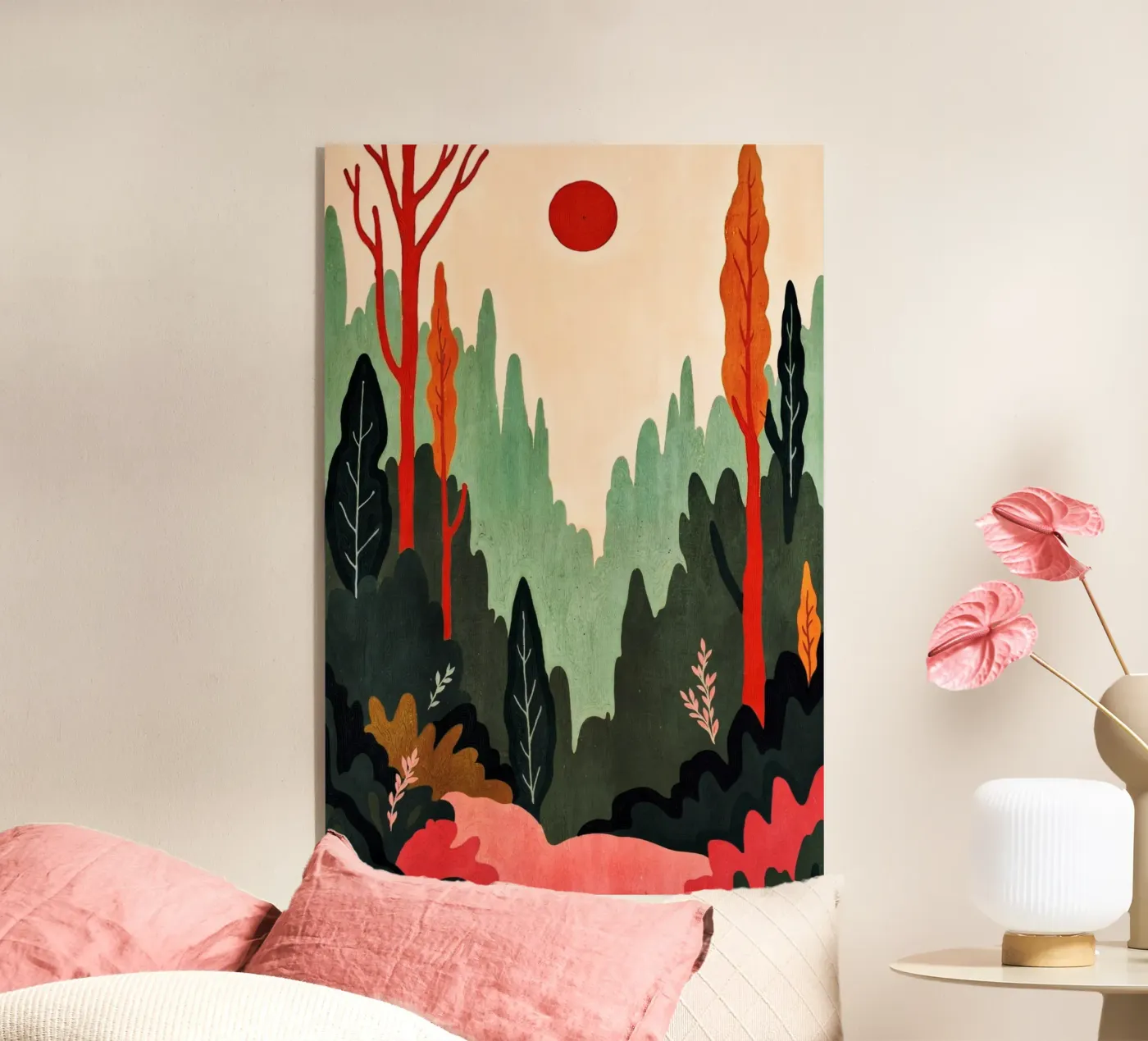 Sunset Birches plexiglas de Lana Rodriguez