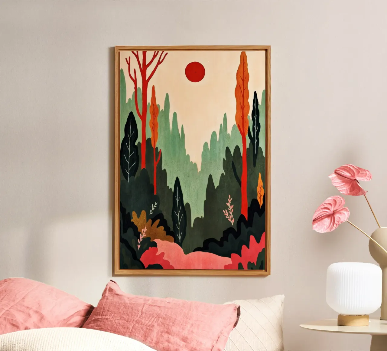Sunset Birches alluminio dibond da Lana Rodriguez