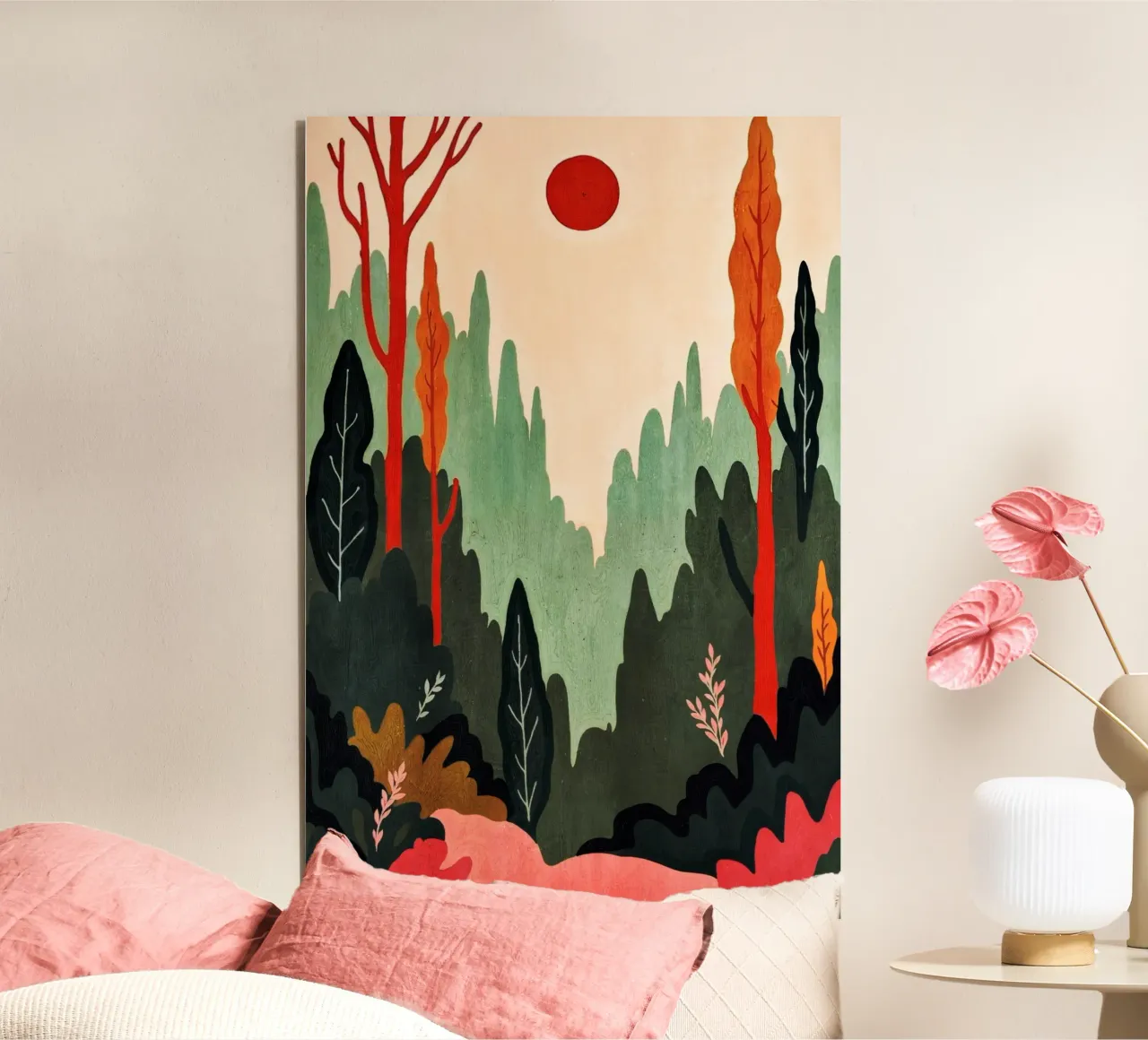 Sunset Birches alluminio dibond da Lana Rodriguez