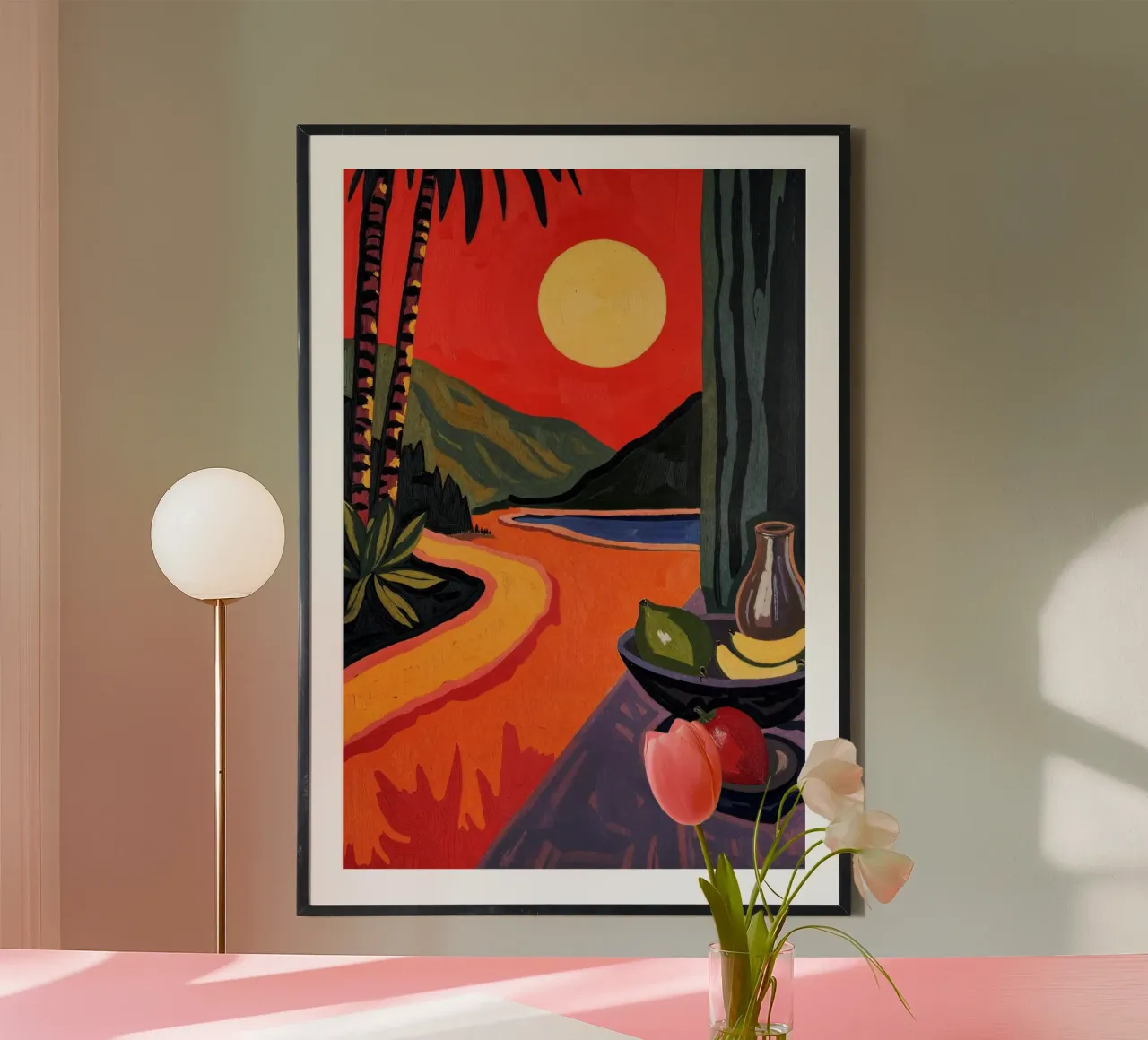 Sunset in Cannes carta hahnemühle da Lana Rodriguez