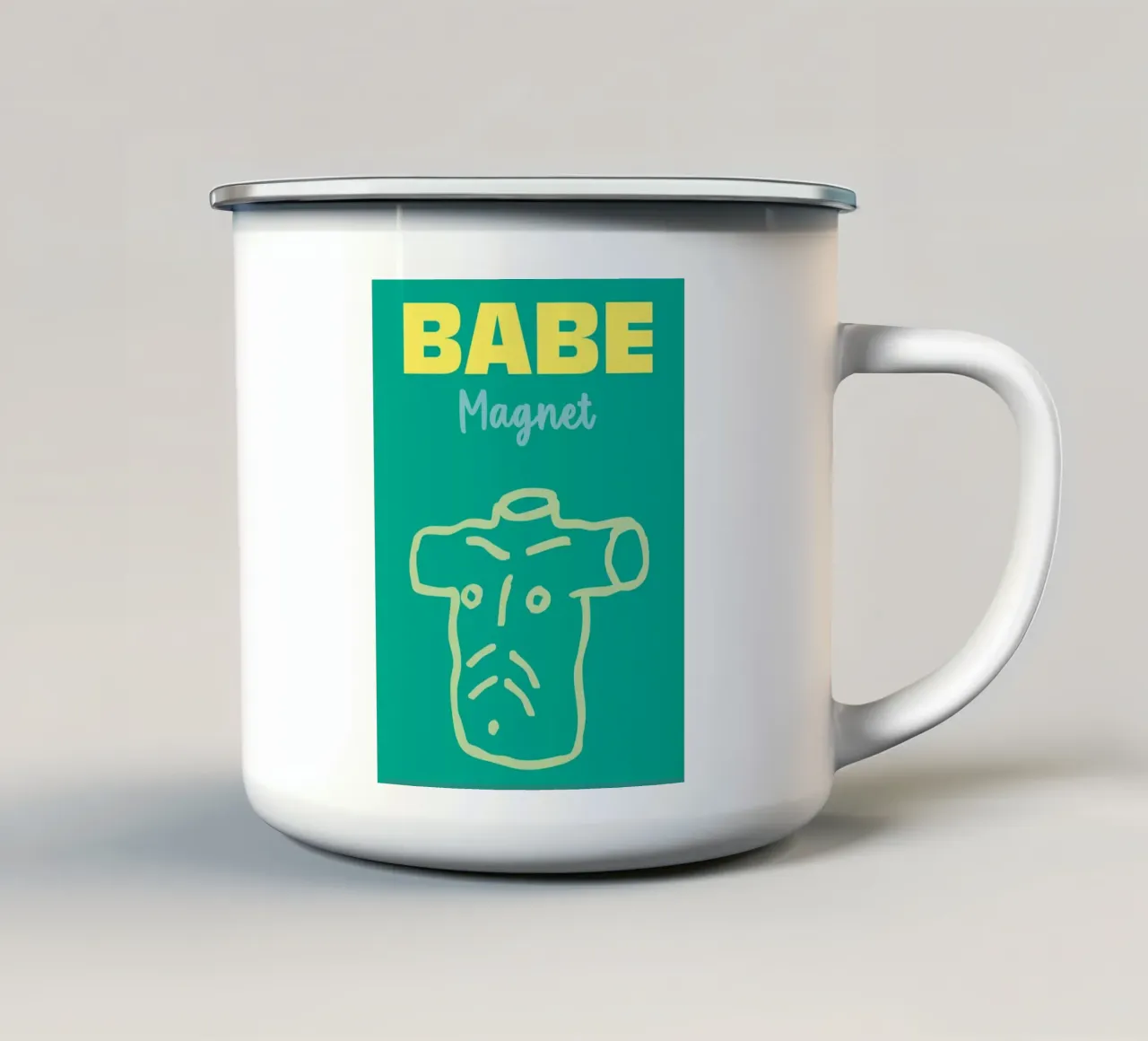 Babe Magnet tazza in smalto da Art Fart