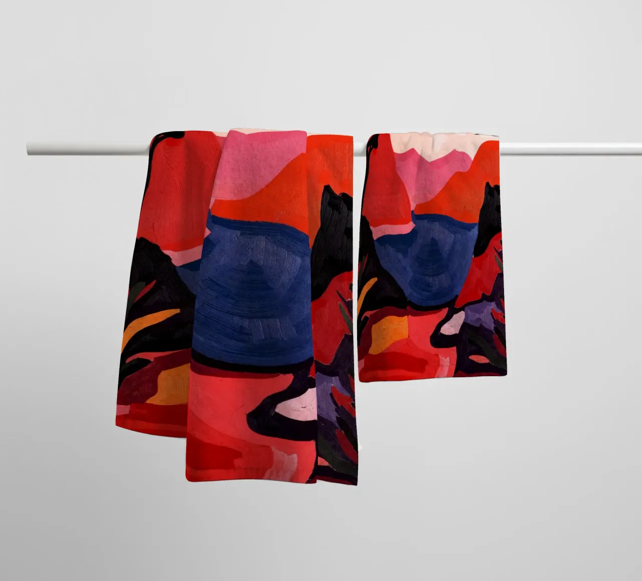 Two Suns And Birds asciugamano da bagno da Lana Rodriguez
