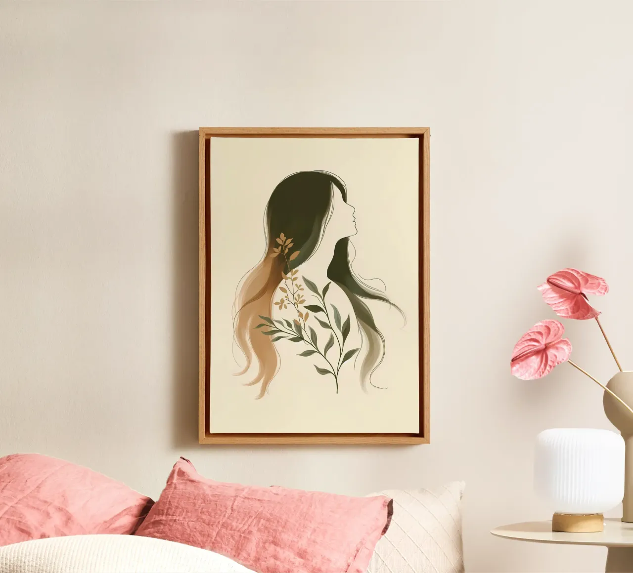 Flusso botanico femminile tela da Bloom And Brush