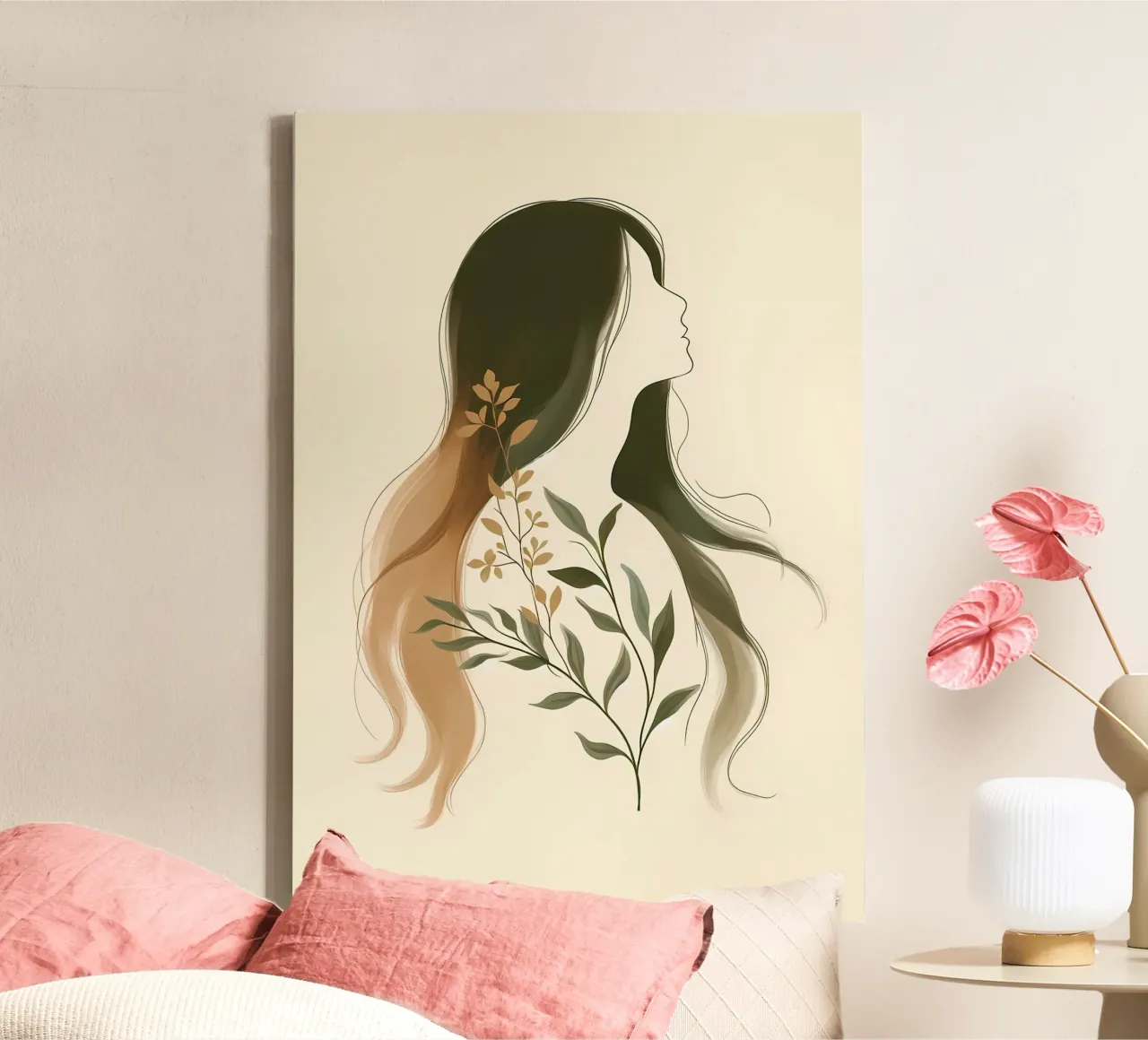 Flusso botanico femminile tela da Bloom And Brush