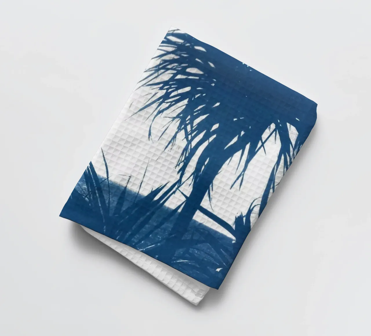 Cyanotype Palm Tree Beach torchon de Kim Hubball Studio