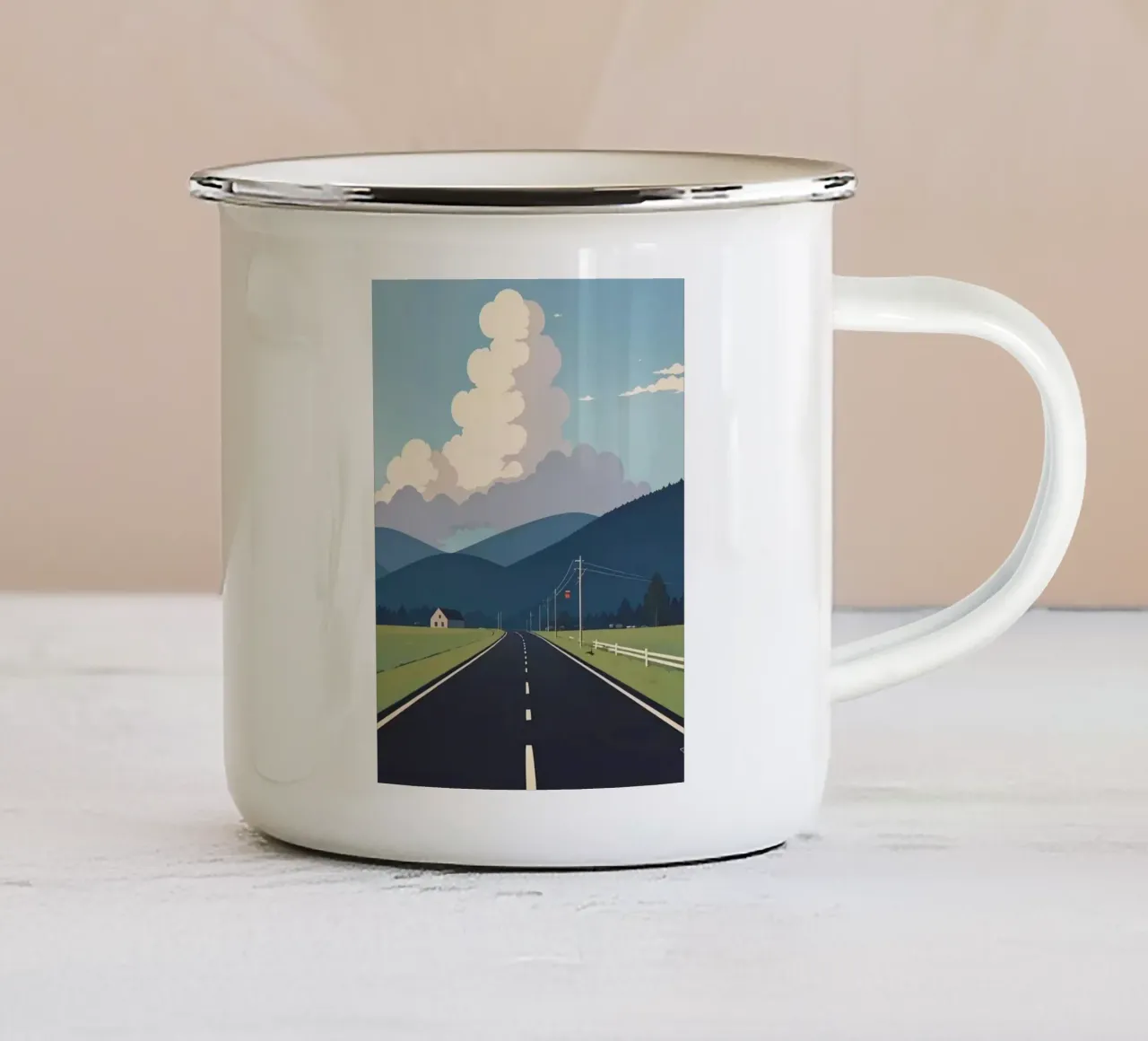 endless road to cloud tazza in smalto da Fost