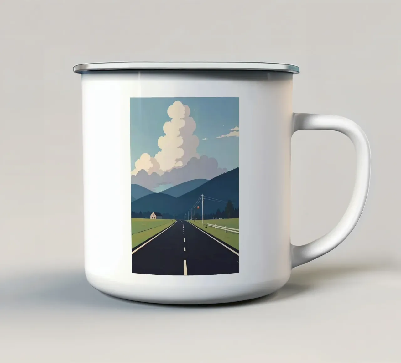 endless road to cloud tazza in smalto da Fost