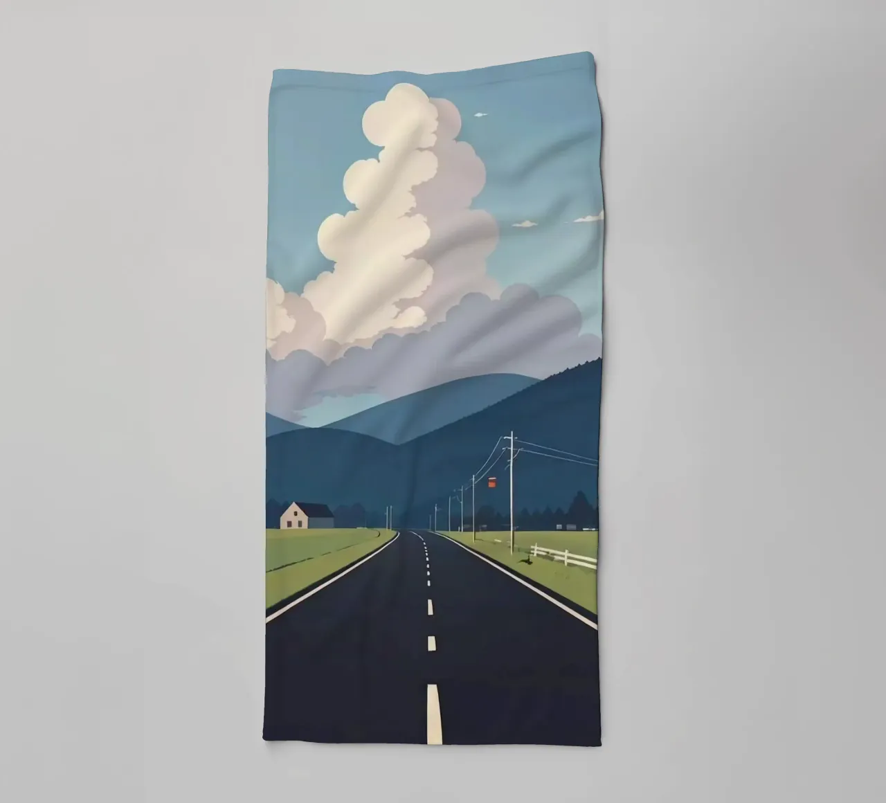endless road to cloud asciugamano da bagno da Fost