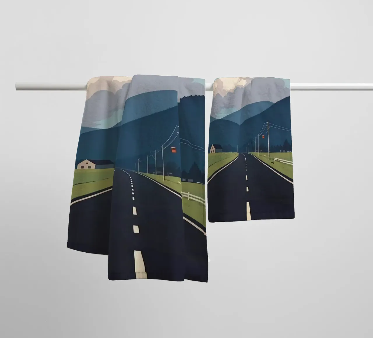 endless road to cloud asciugamano da bagno da Fost