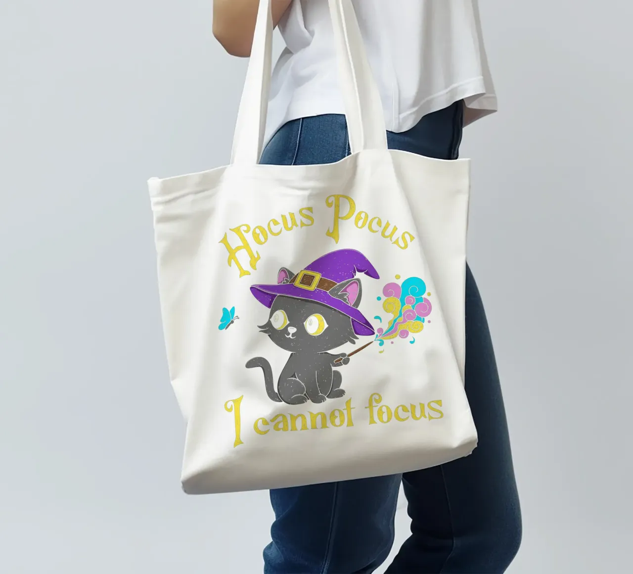 Hocus Pocus Non riesco a concentrarmi borsa in juta da Loobs