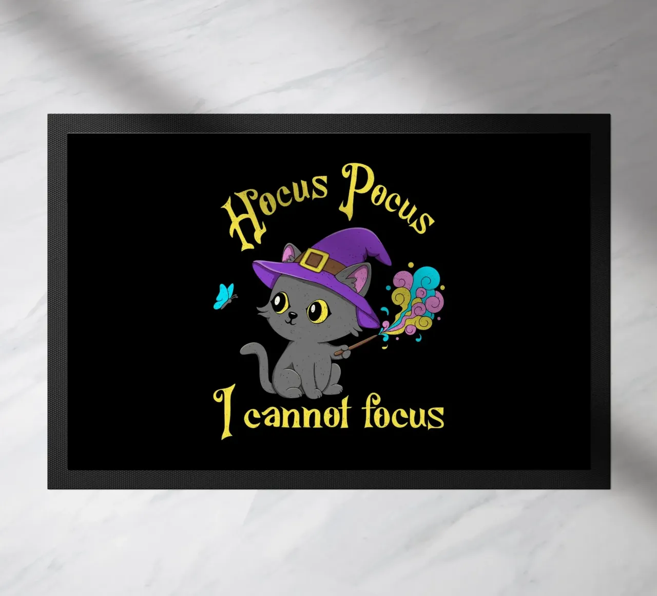 Hocus Pocus I cannot focus doormat by Loobs