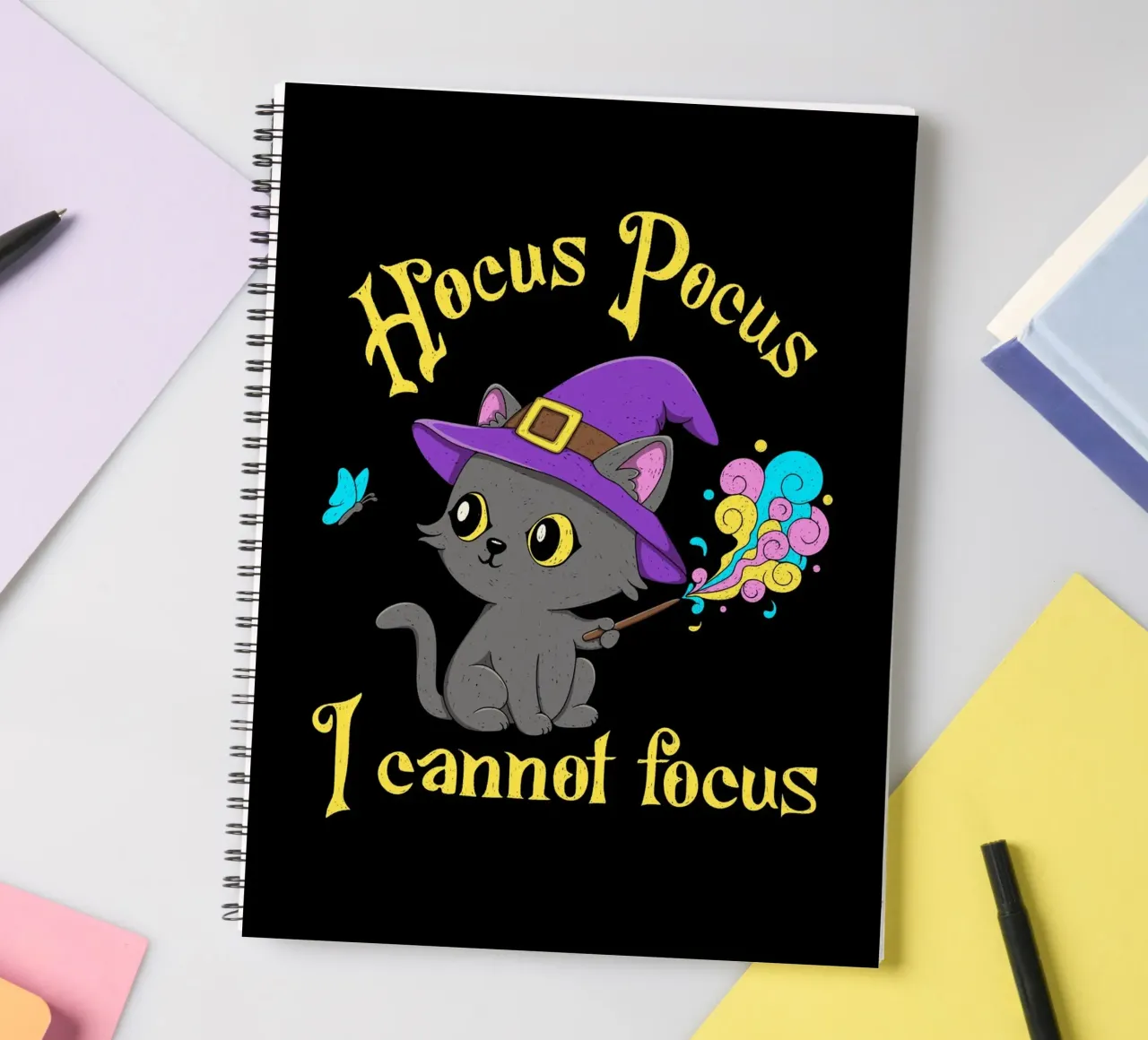 Hocus Pocus I cannot focus spiral notebook by Loobs