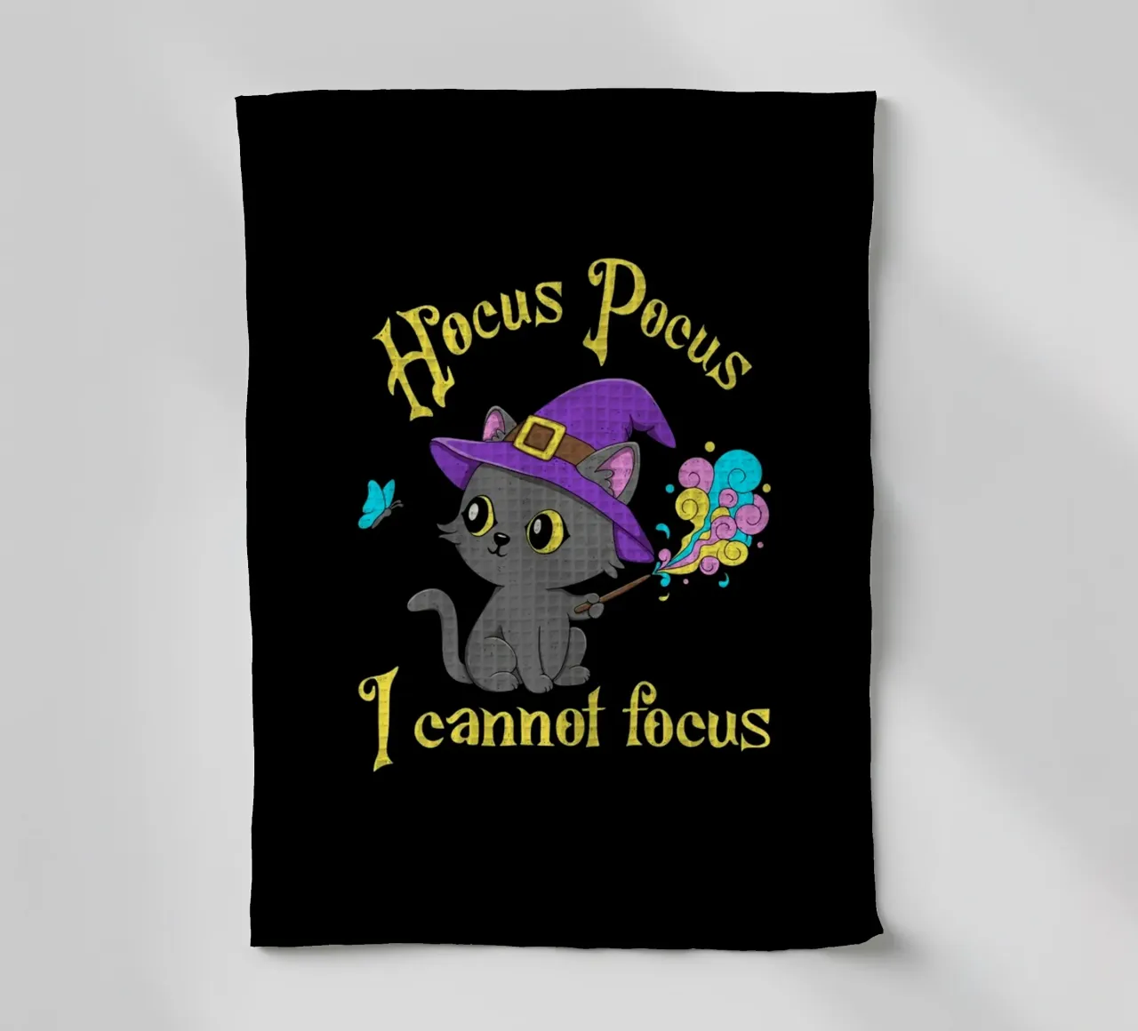 Hocus Pocus I cannot focus tea towel by Loobs