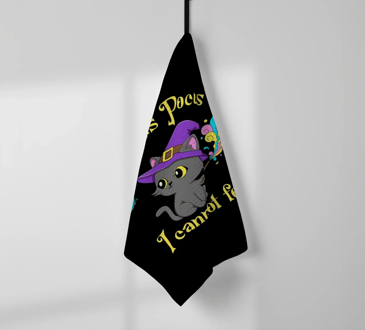 Hocus Pocus I cannot focus tea towel by Loobs