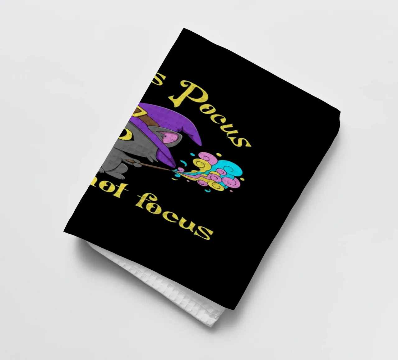 Hocus Pocus I cannot focus tea towel by Loobs