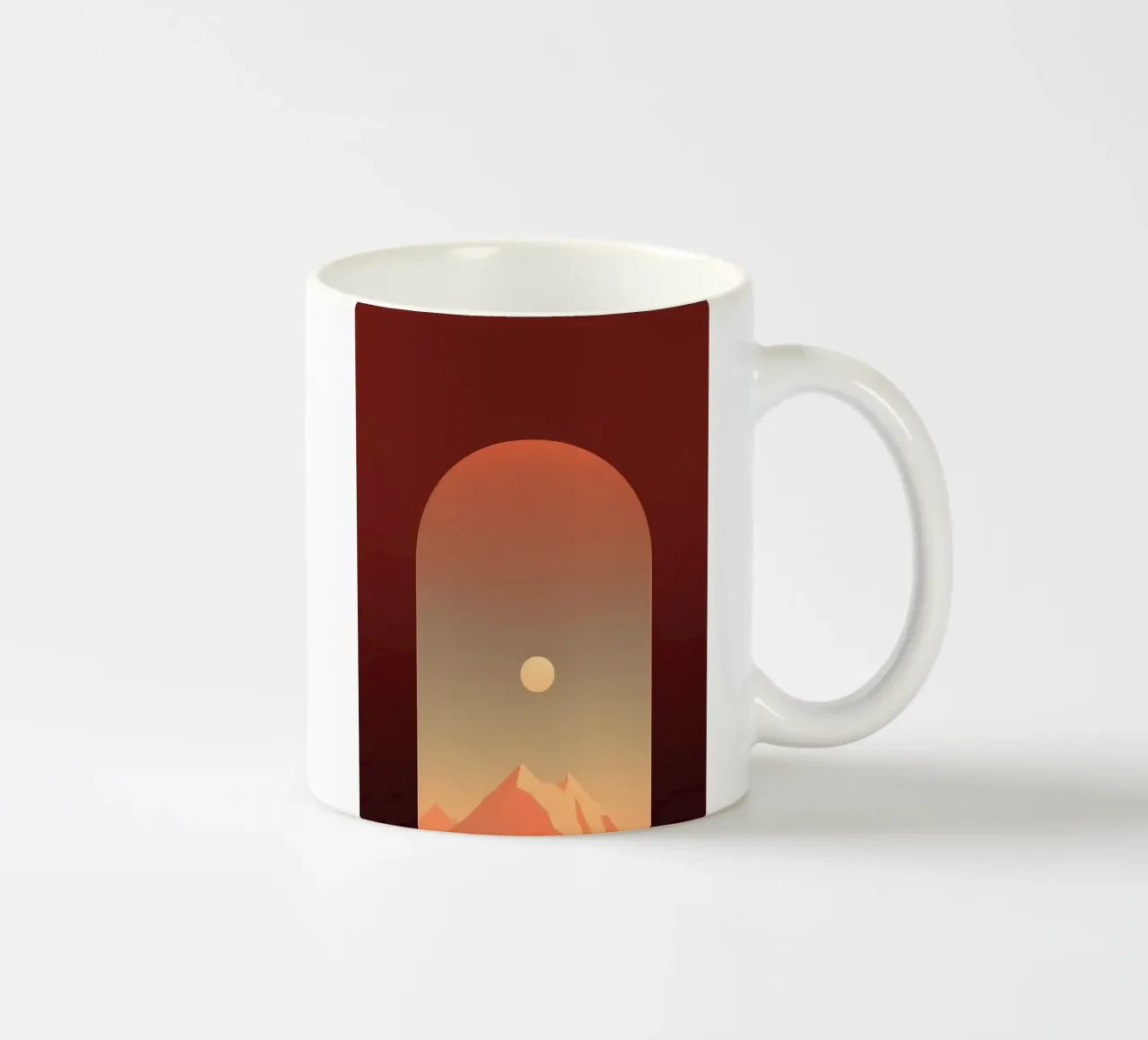 mountain in window tazza in ceramica da Fost